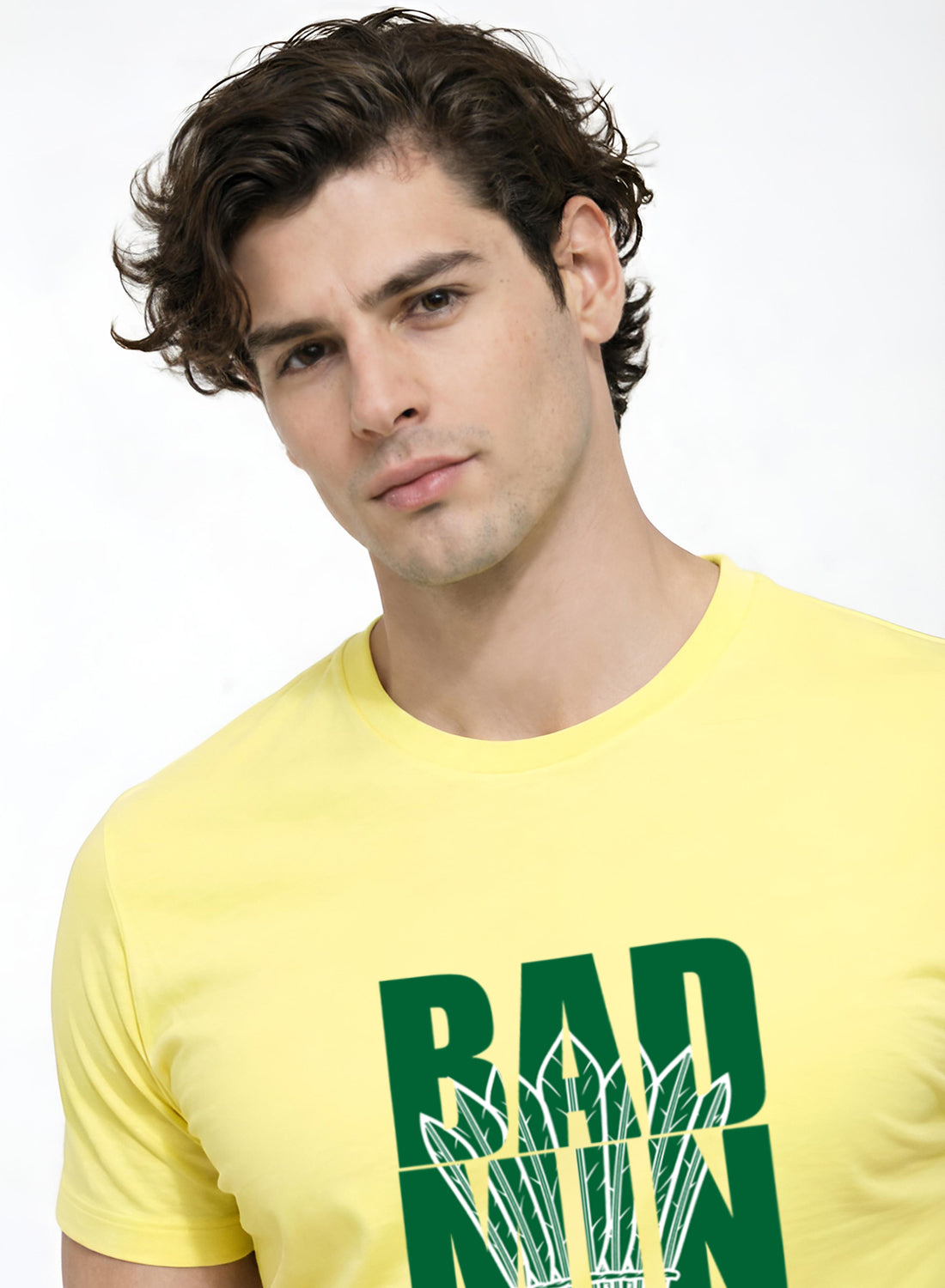 Men Badminton Printed T-Shirt