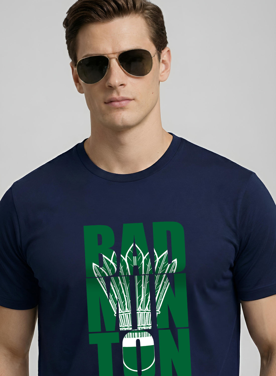 Men Badminton Printed T-Shirt