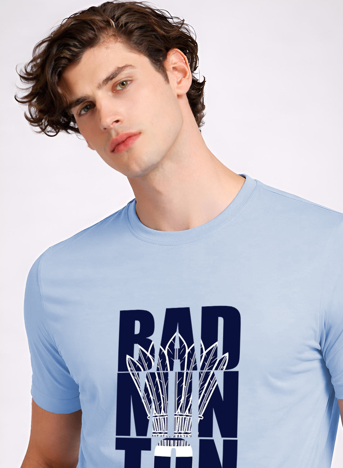 Men Badminton Printed T-Shirt