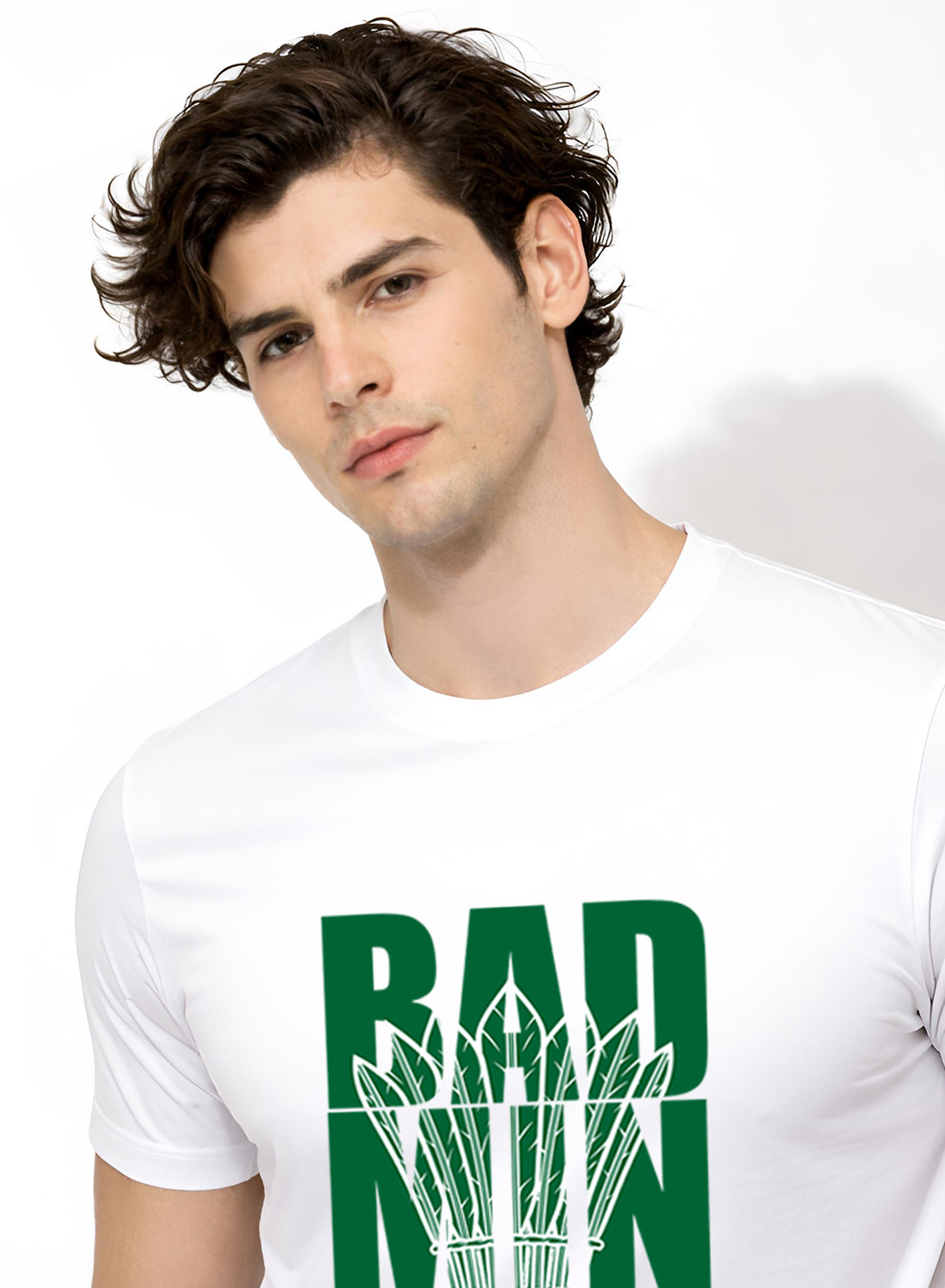 Men Badminton Printed T-Shirt