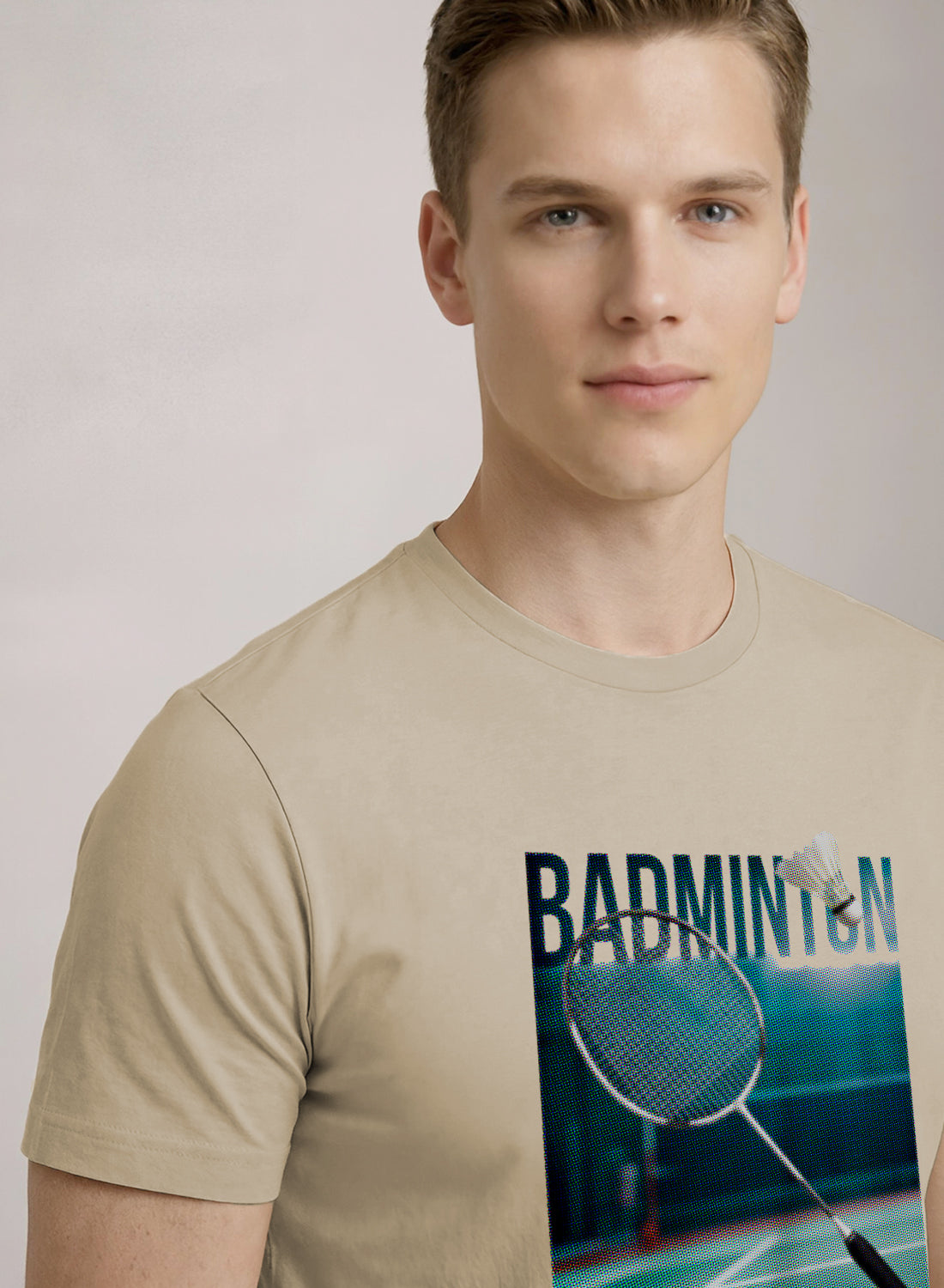 Men Badminton Graphic T-Shirt