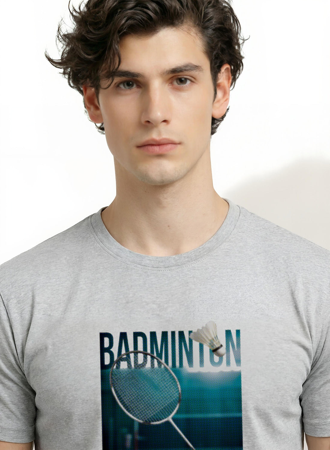 Men Badminton Graphic T-Shirt