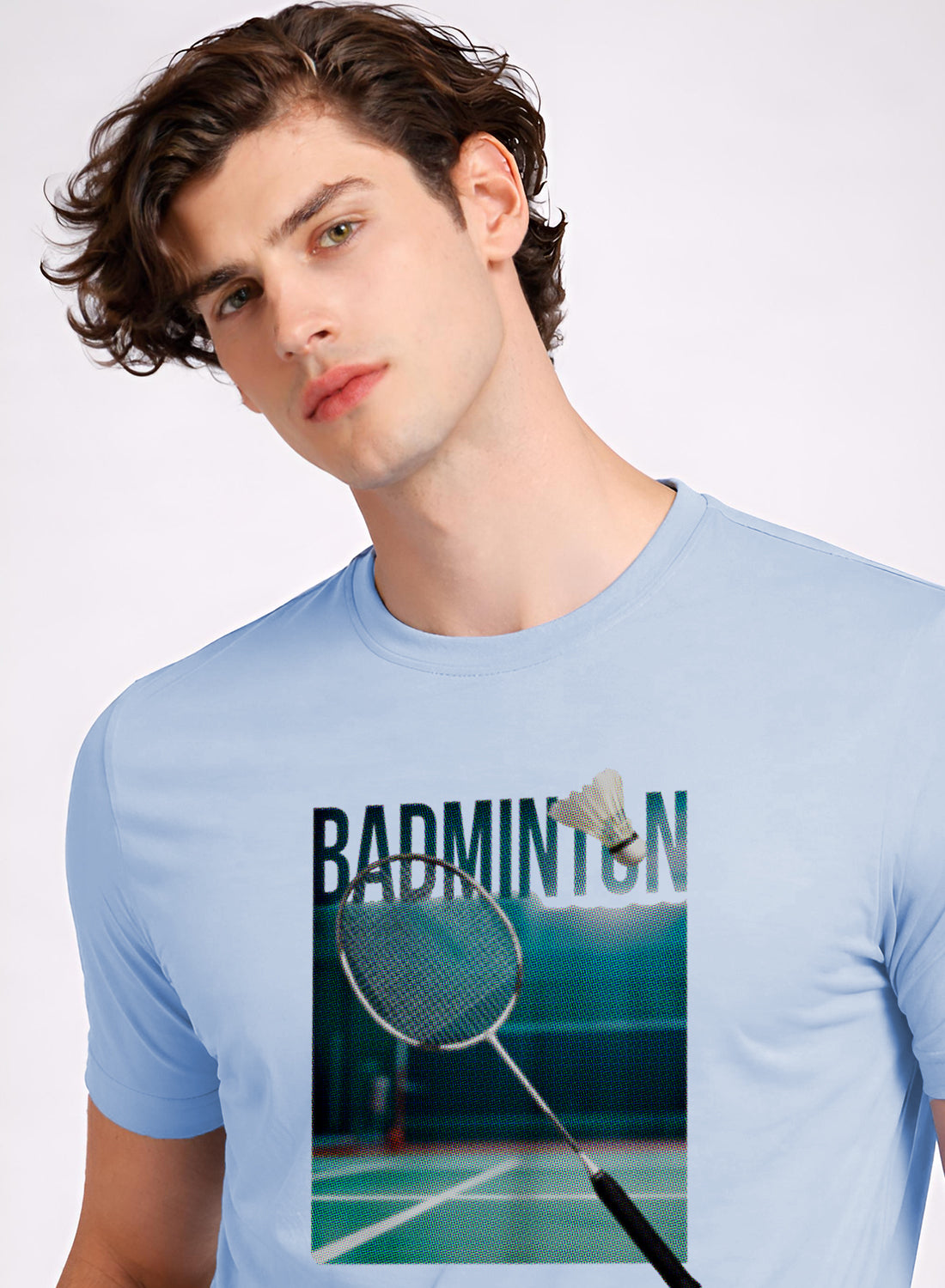 Men Badminton Graphic T-Shirt