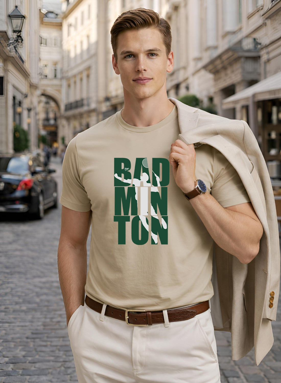 Men Badminton Tshirt