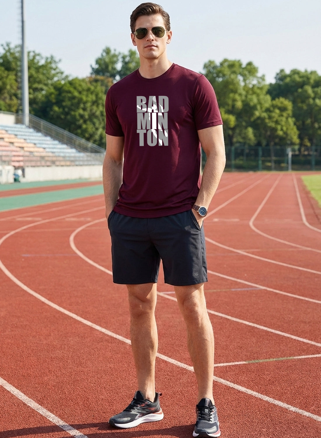 Men Badminton Tshirt