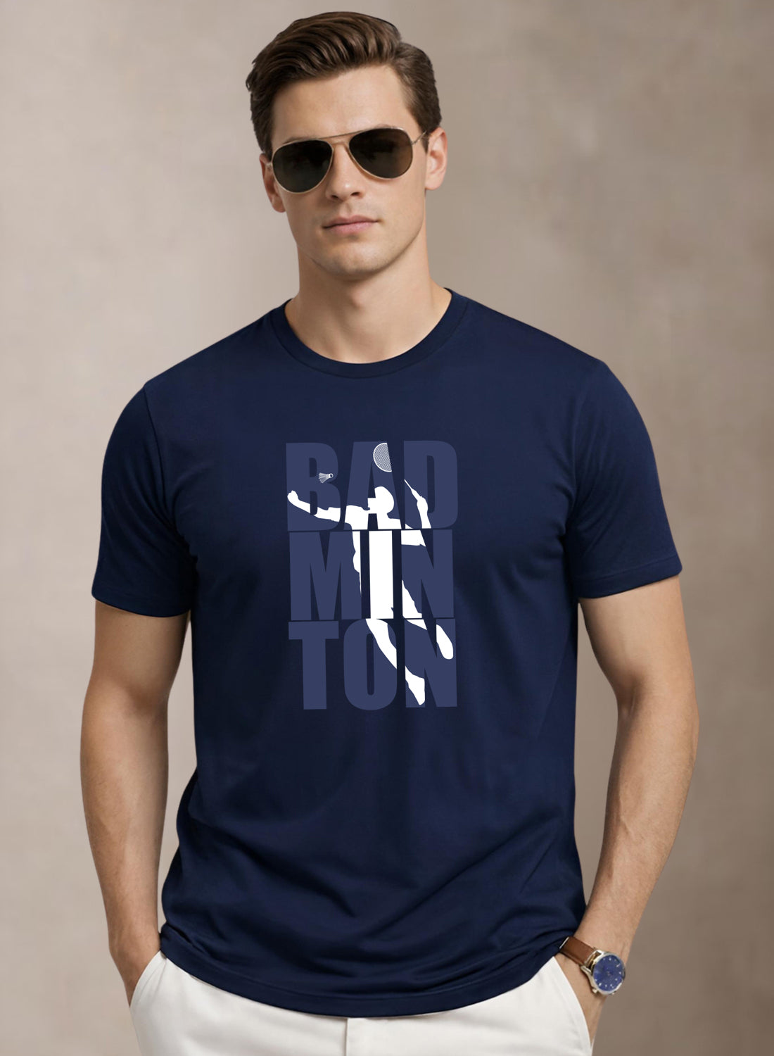Men Badminton Tshirt
