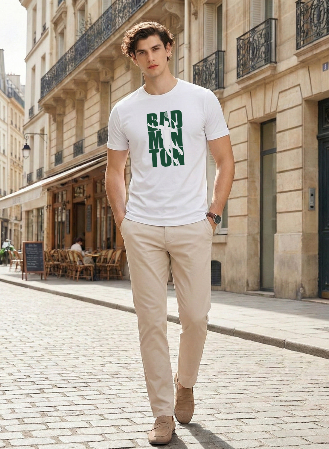 Men Badminton Tshirt