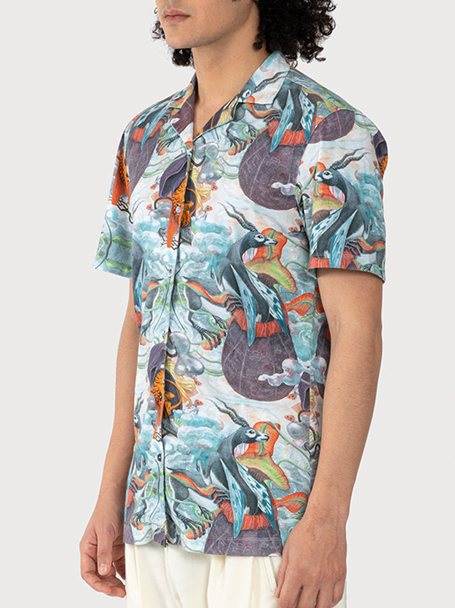Men Retro Galactic Resort Shirt