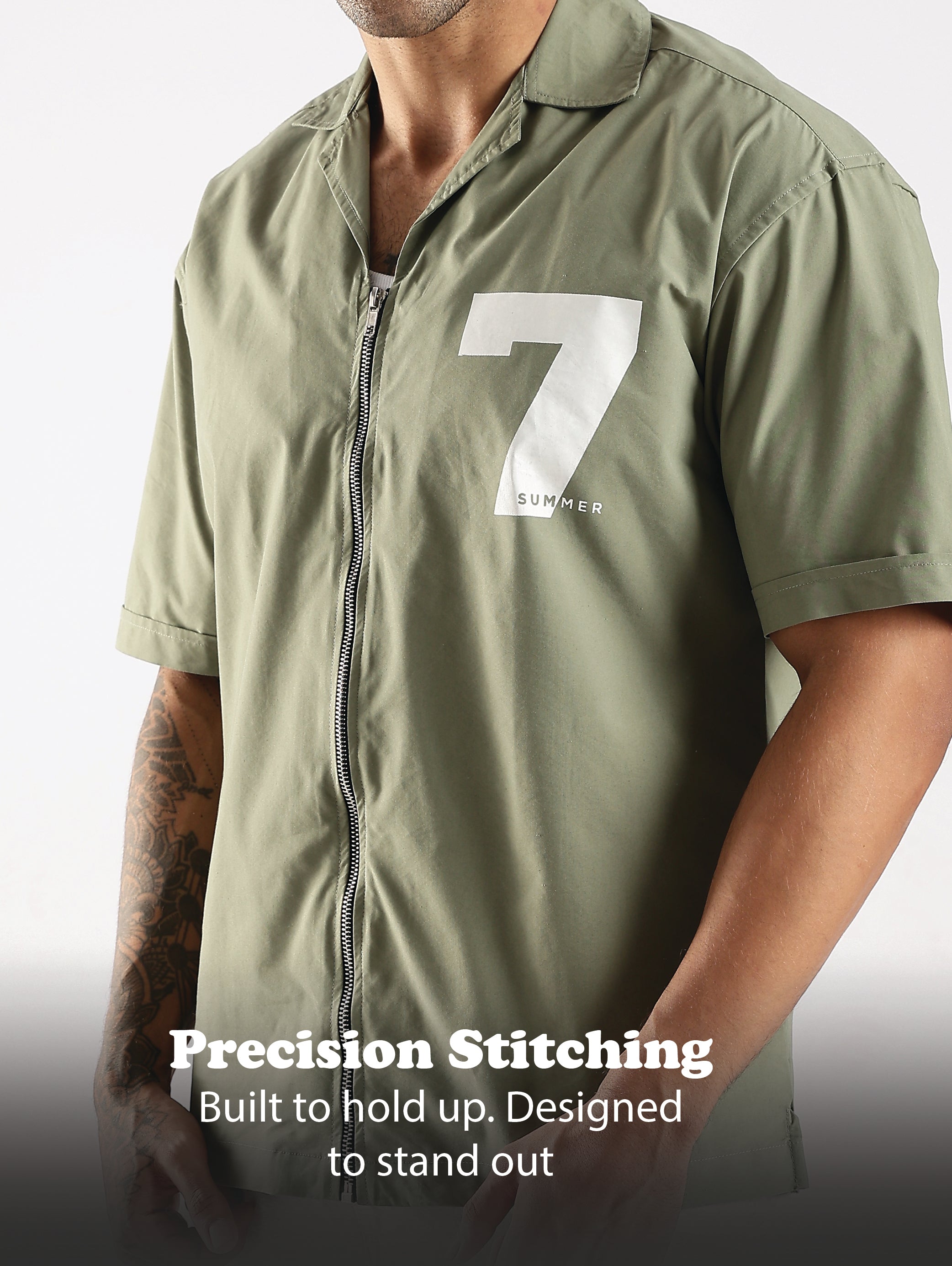 Men Green Slim Fit Shirt