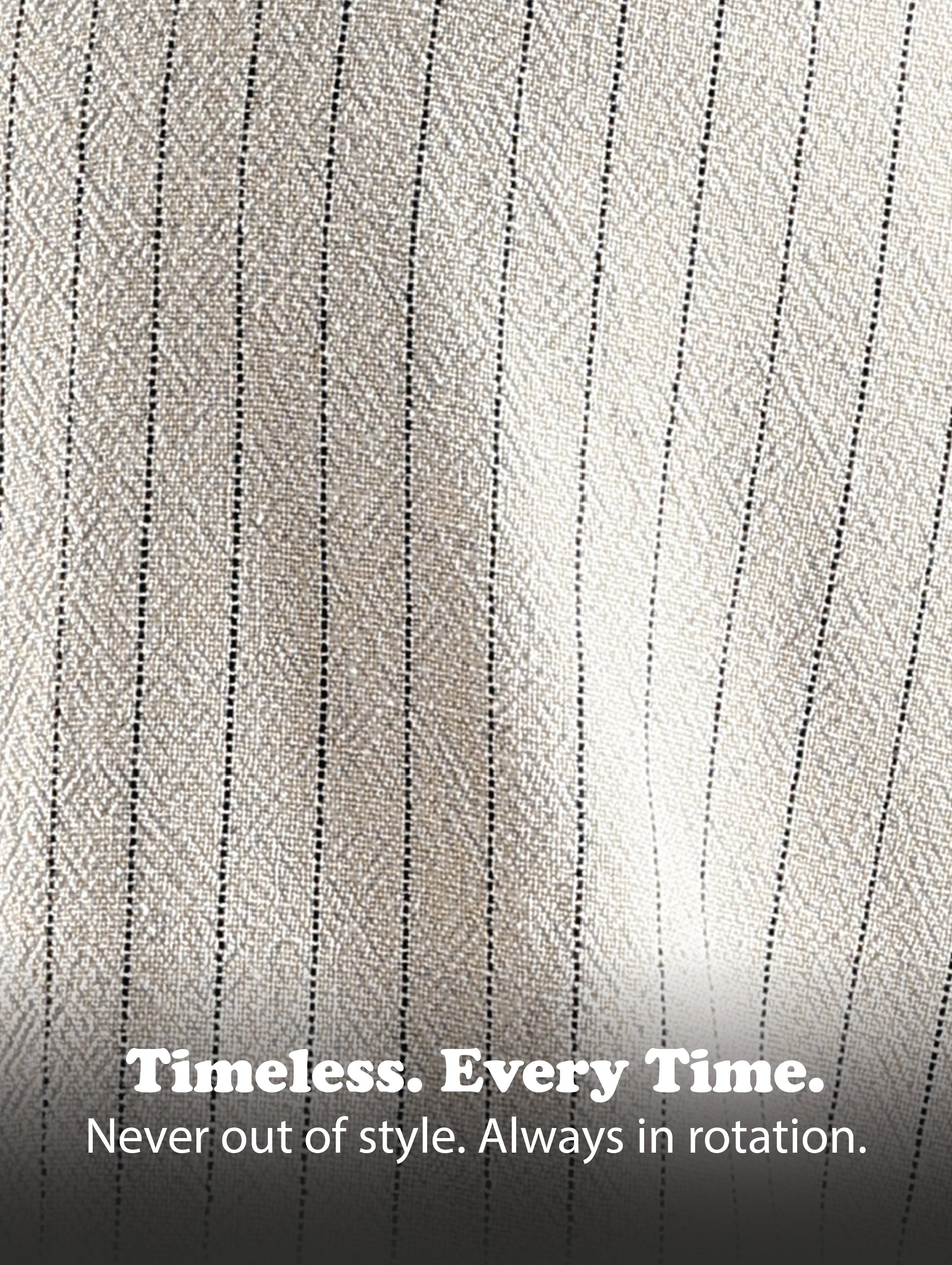 Men Cream Linen Blend Striped Shirt