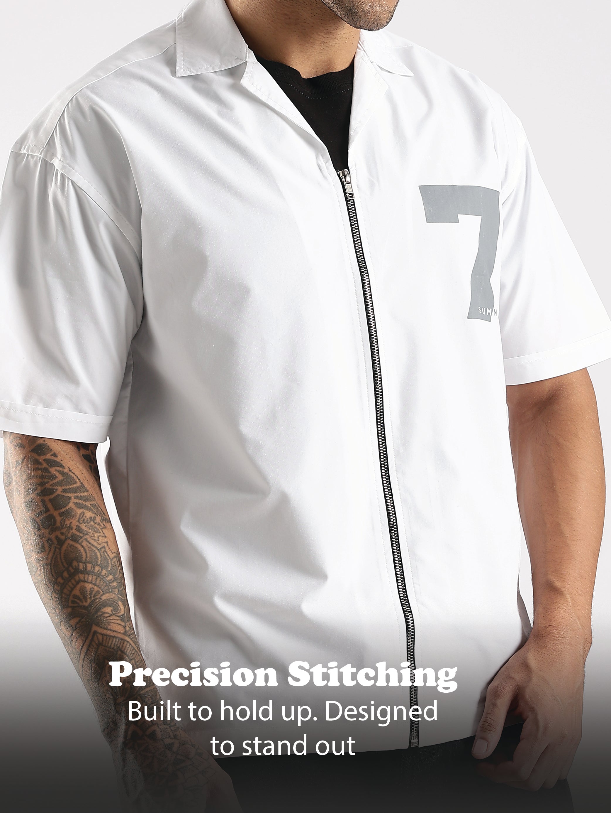 Men White Slim Fit Shirt