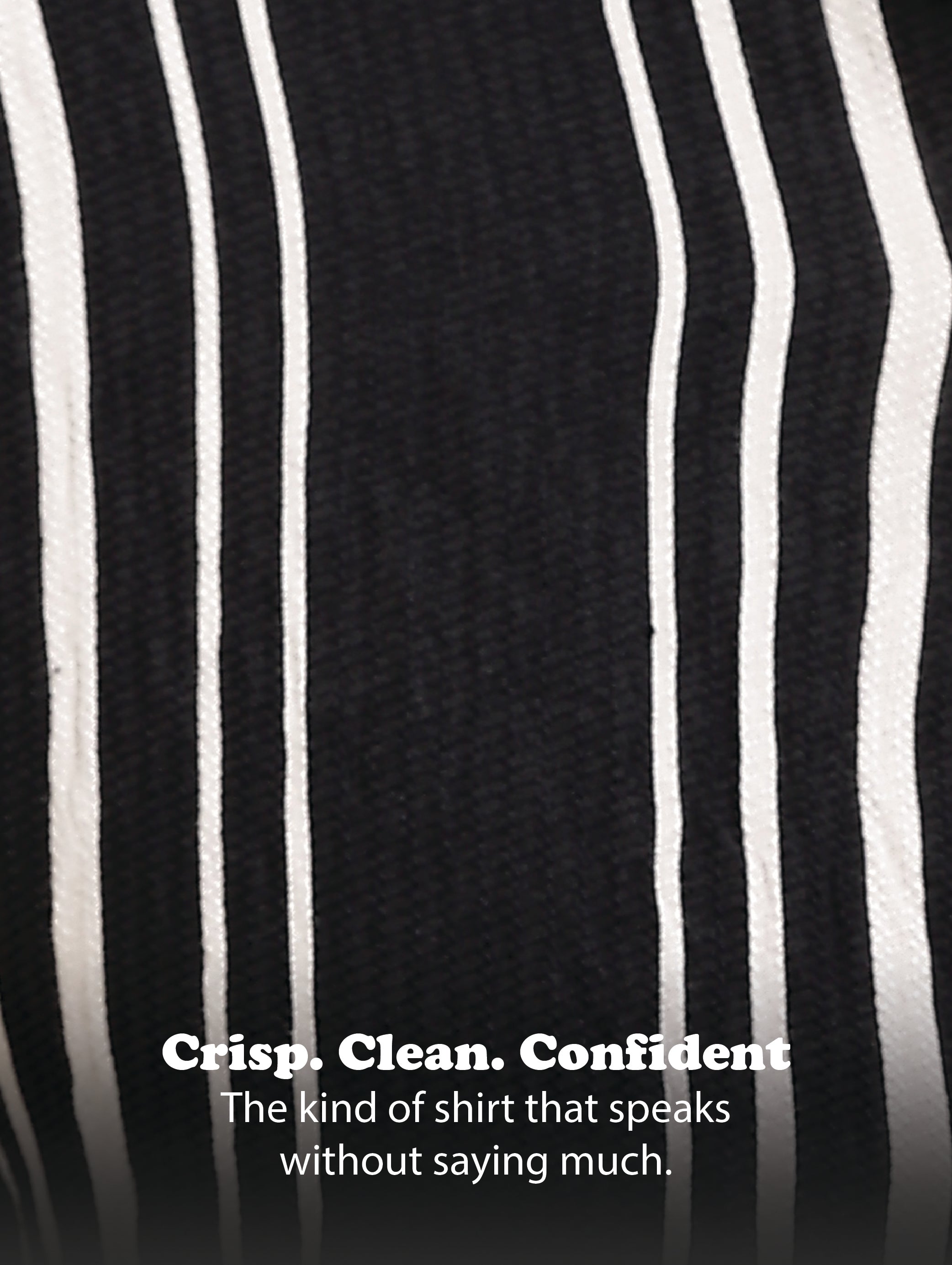 Men Black Striped Shirt