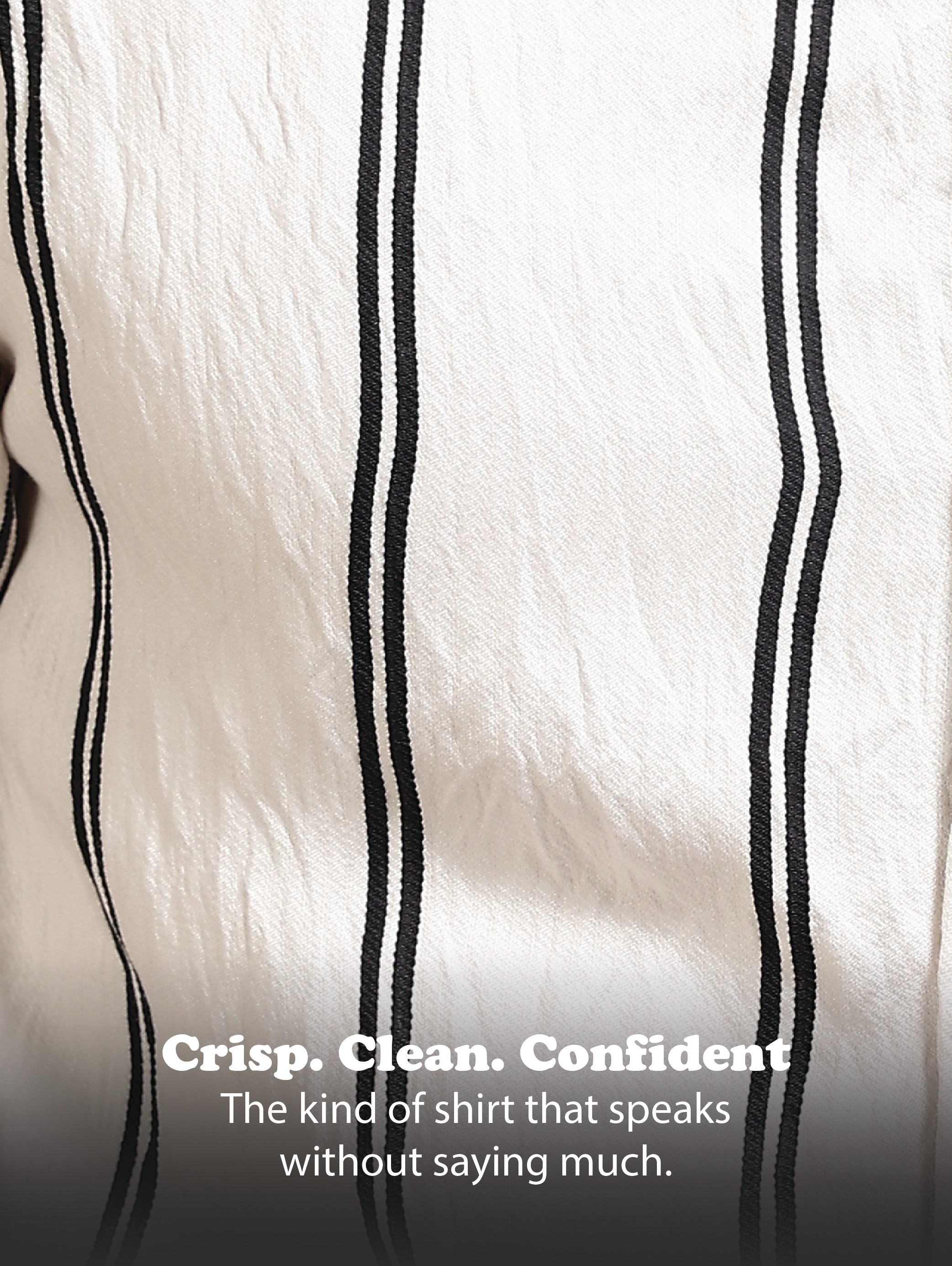 Men White Striped Shirt