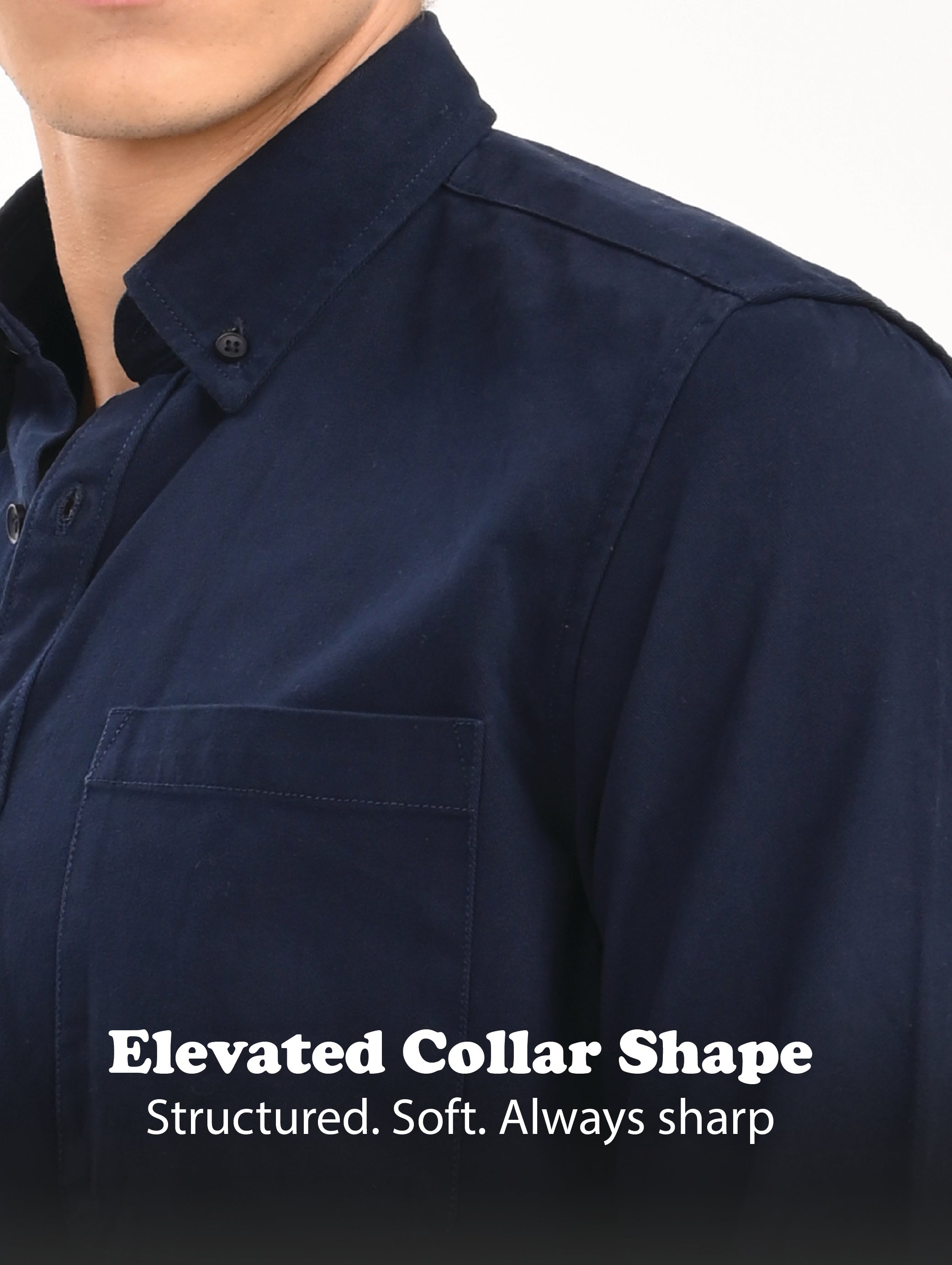 Men Navy Everyday Essential Solid Shirt