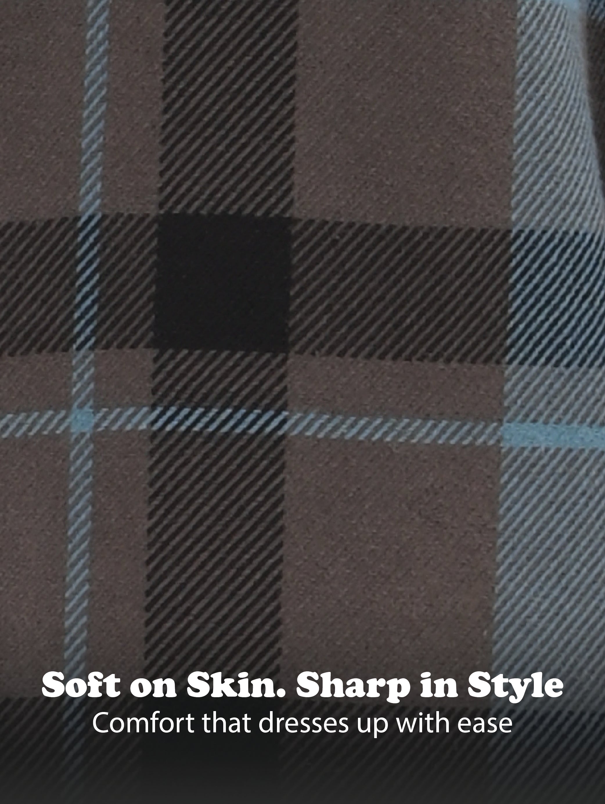 Men Blue Classic Checked Shirt
