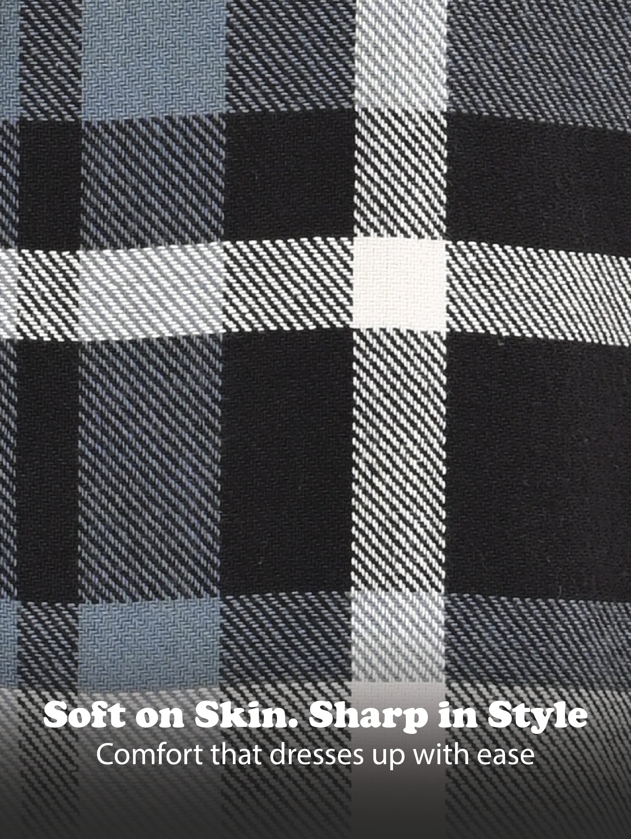 Men Blue Classic Checked Shirt