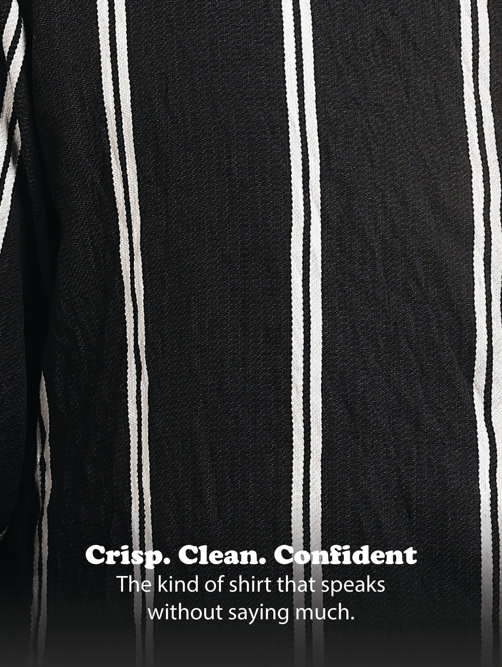 Men Black Striped Shirt