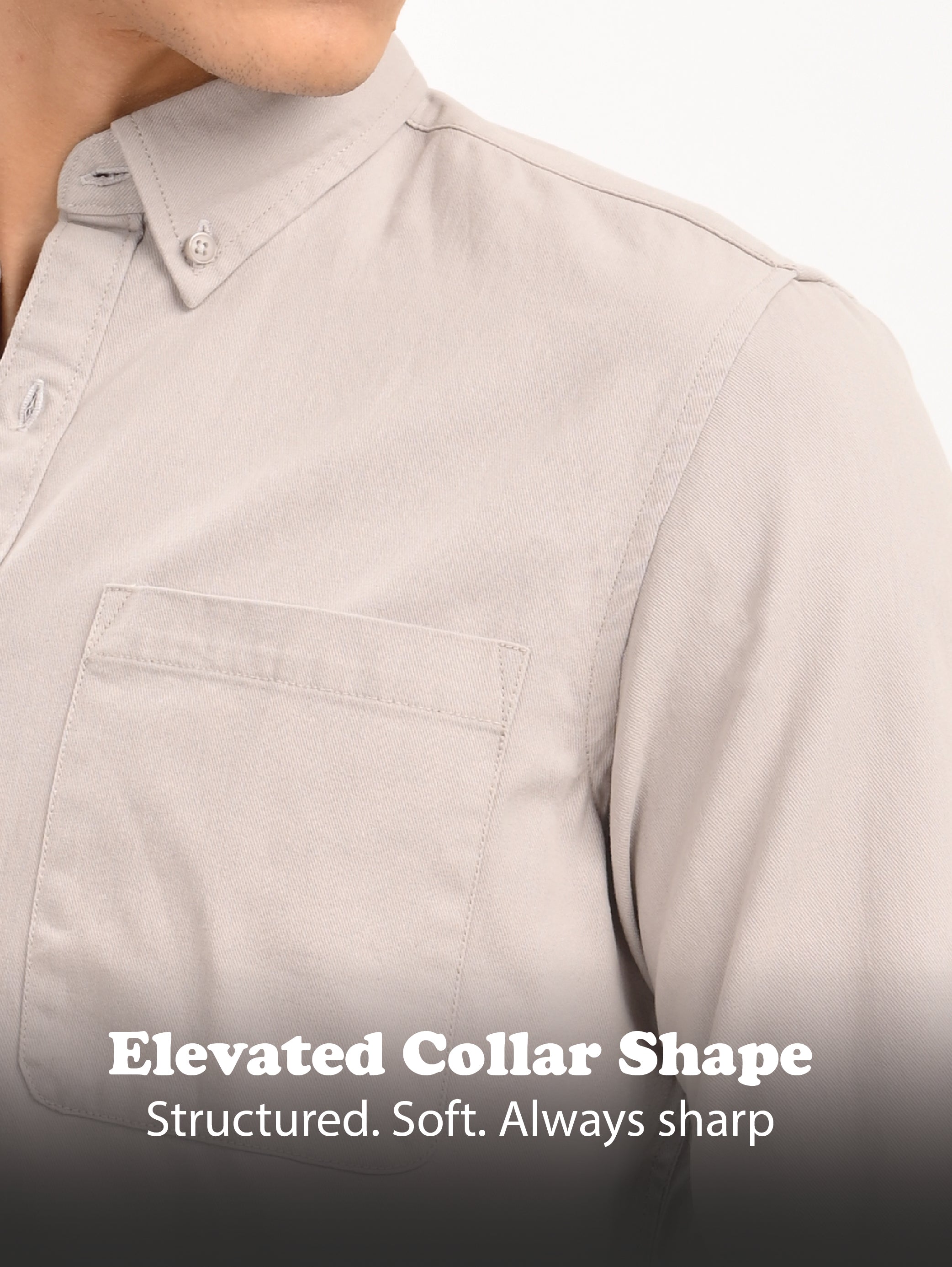 Men Grey Everyday Essential Solid Shirt