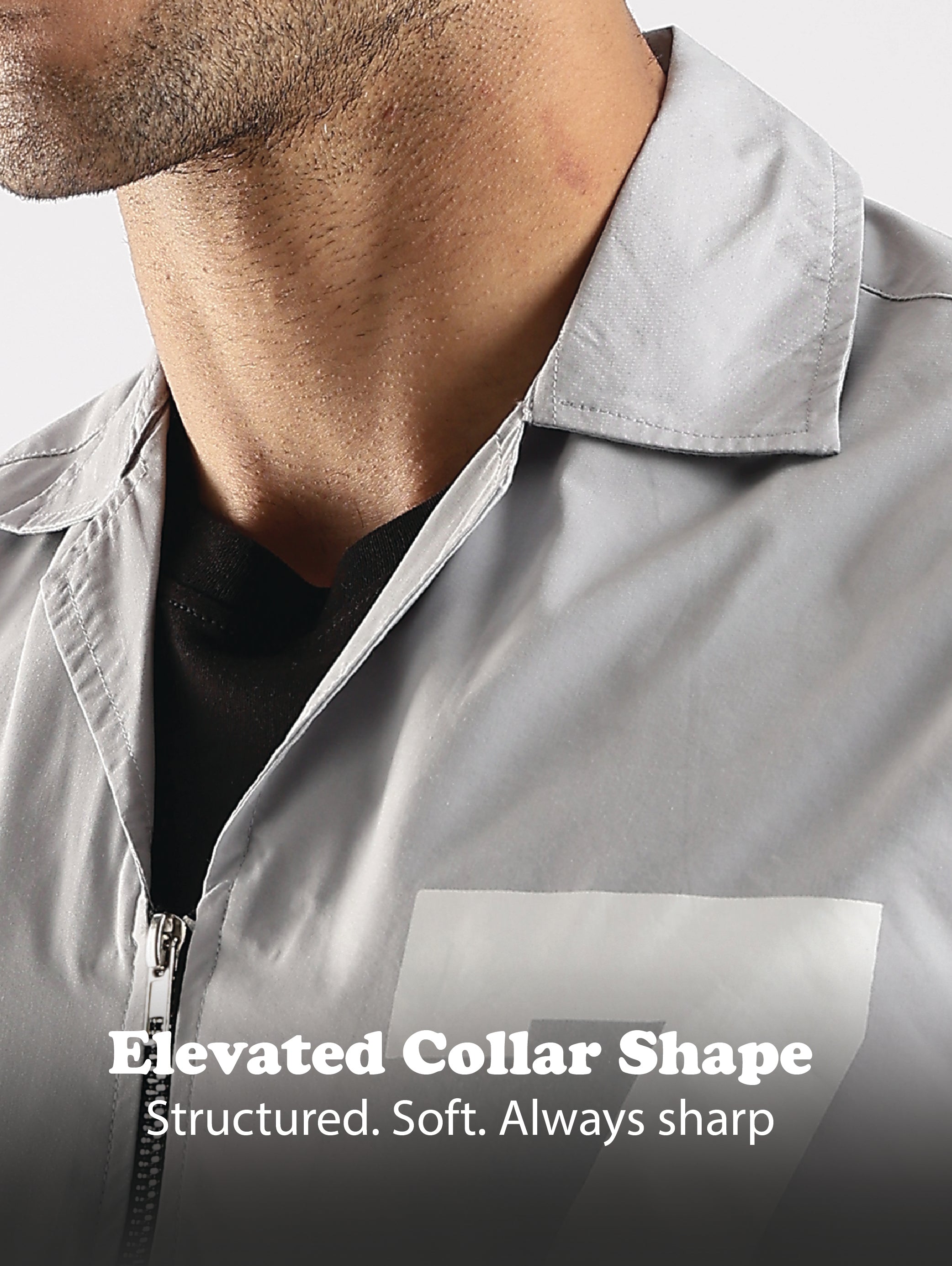 Men Grey Slim Fit Shirt