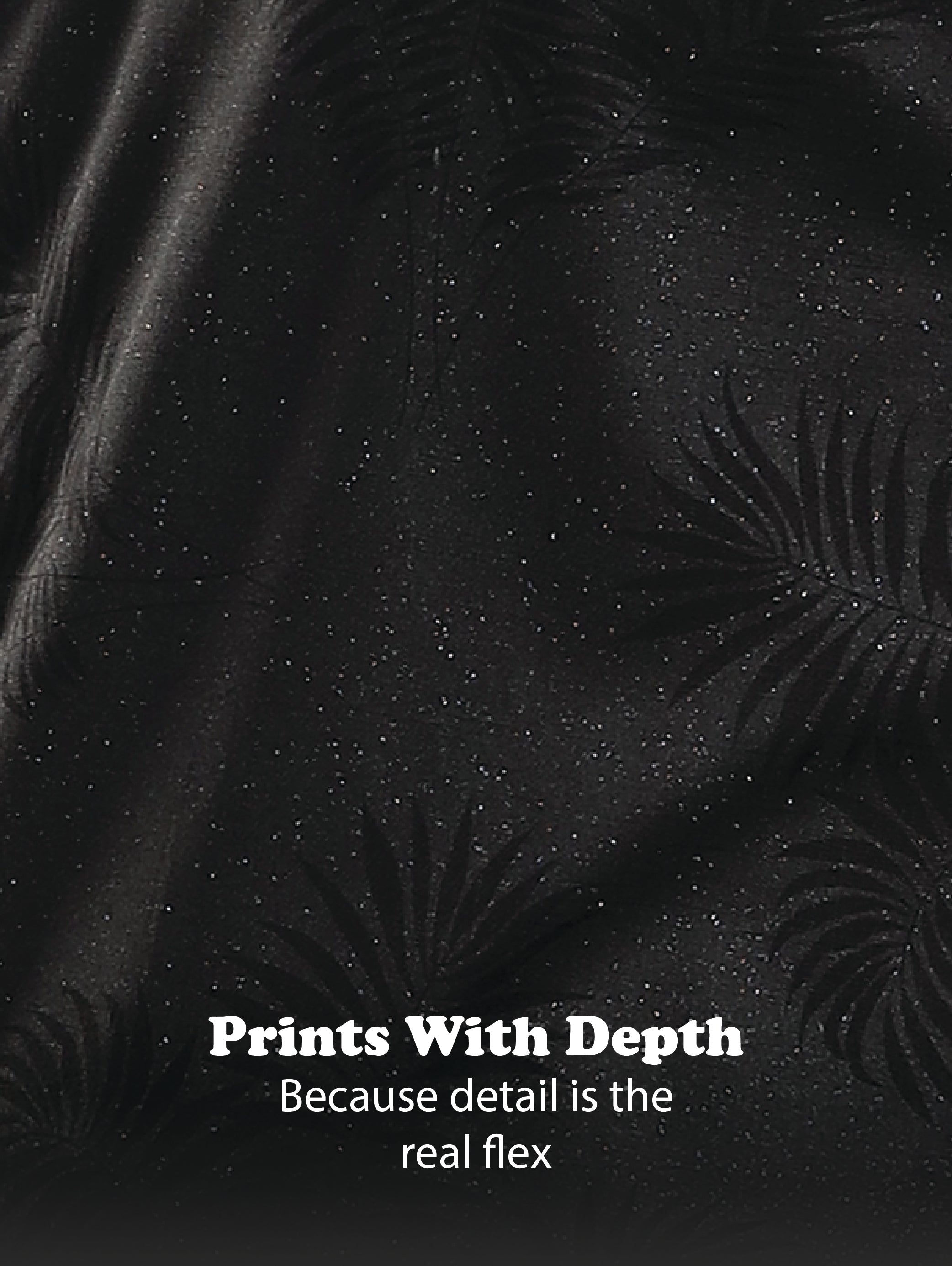 Men Black Glitter print festive wear