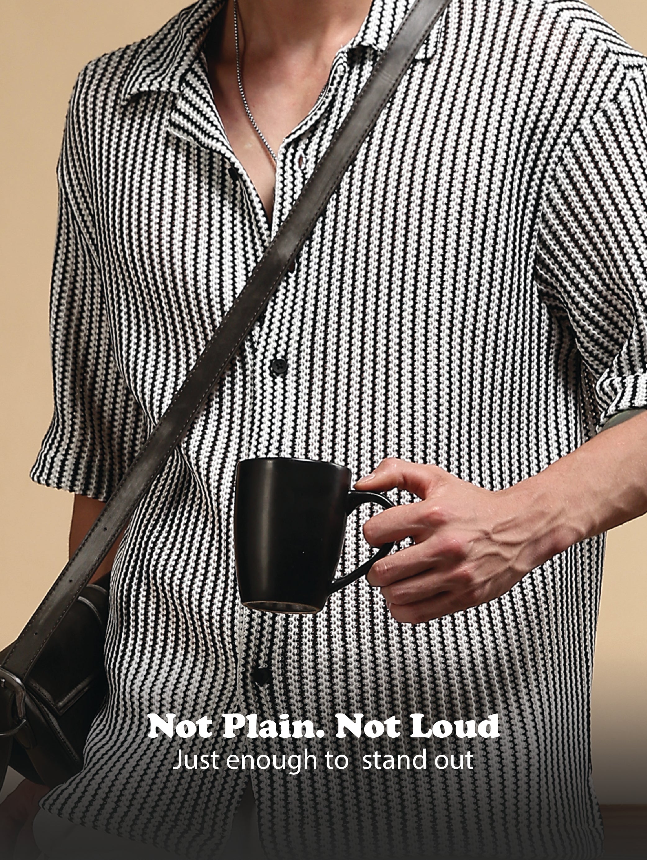 Men White Polyester Relaxed Fit Shirt