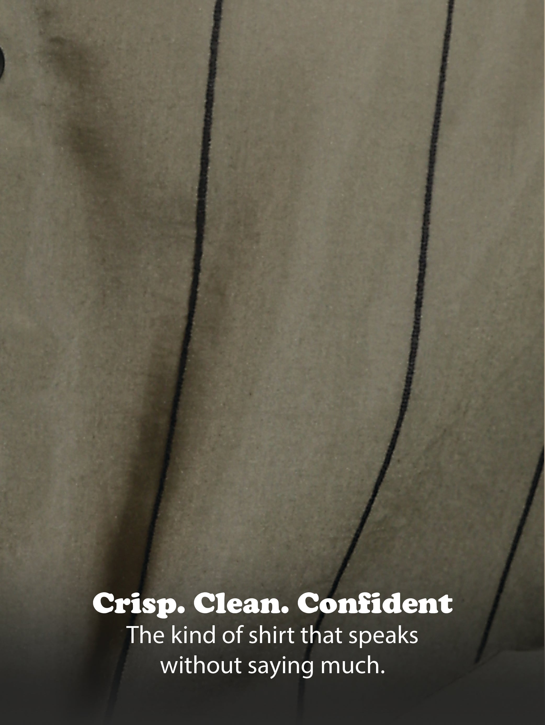 Men Olive Nylon Slim Fit Striped Shirt