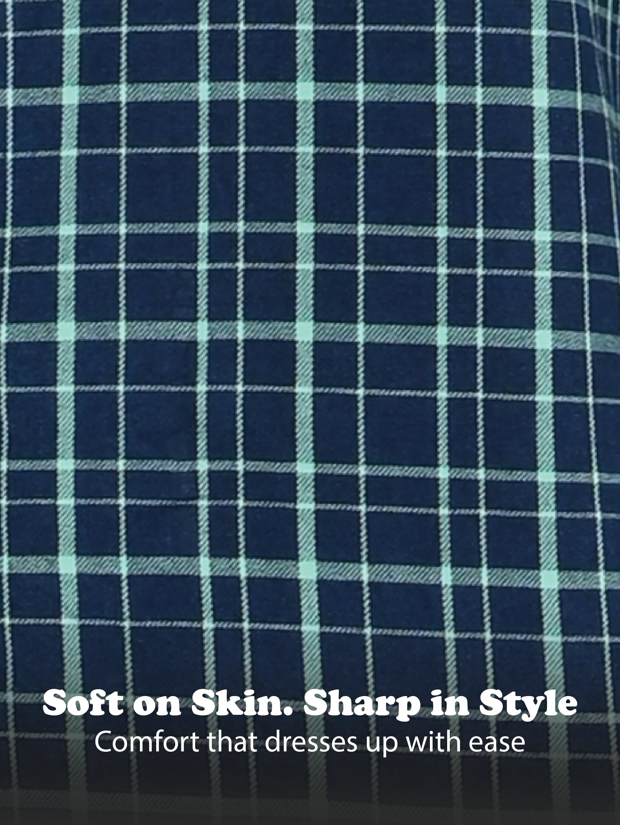 Men Green Dyed Checked Shirt