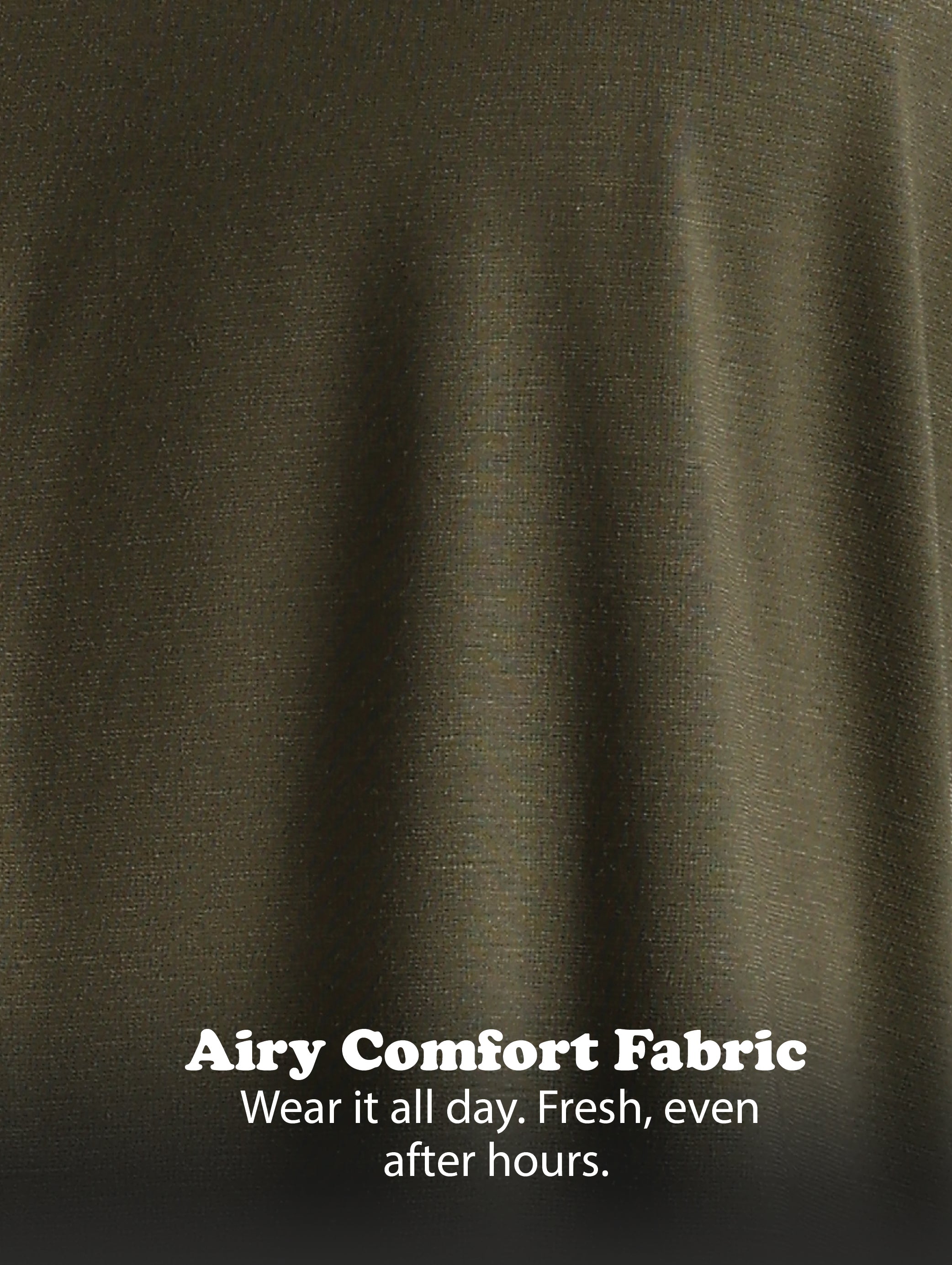 Men Olive Knitted Slim Fit Shirt