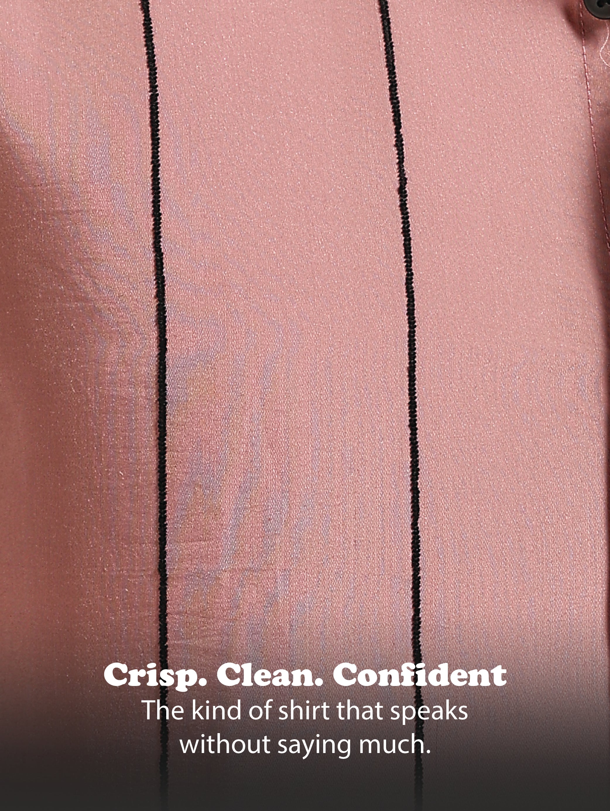 Men Pink Nylon Slim Fit Striped Shirt