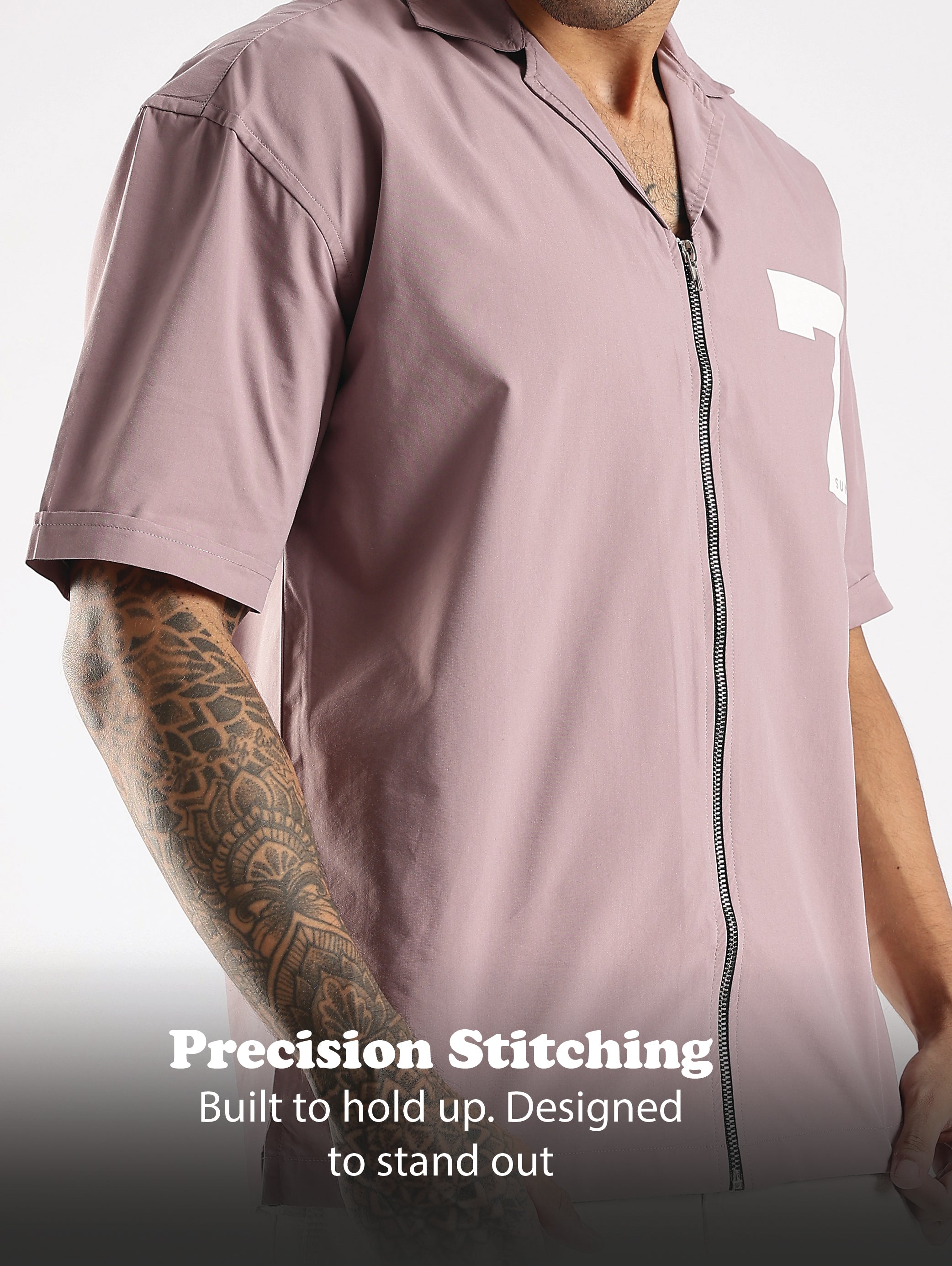 Men Lavender Slim Fit Shirt