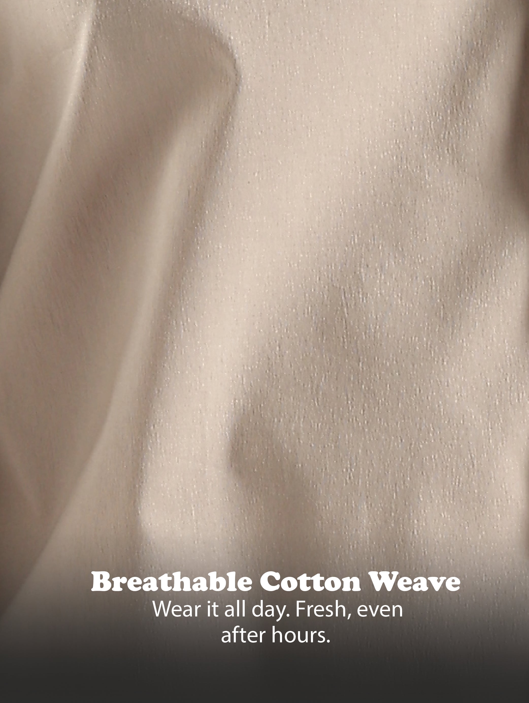 Men Cream Cotton Slim Fit Shirt