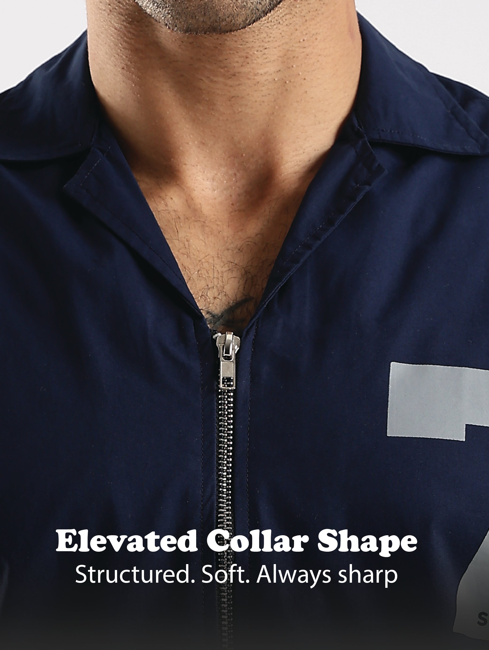 Men Navy Blue Slim Fit Shirt
