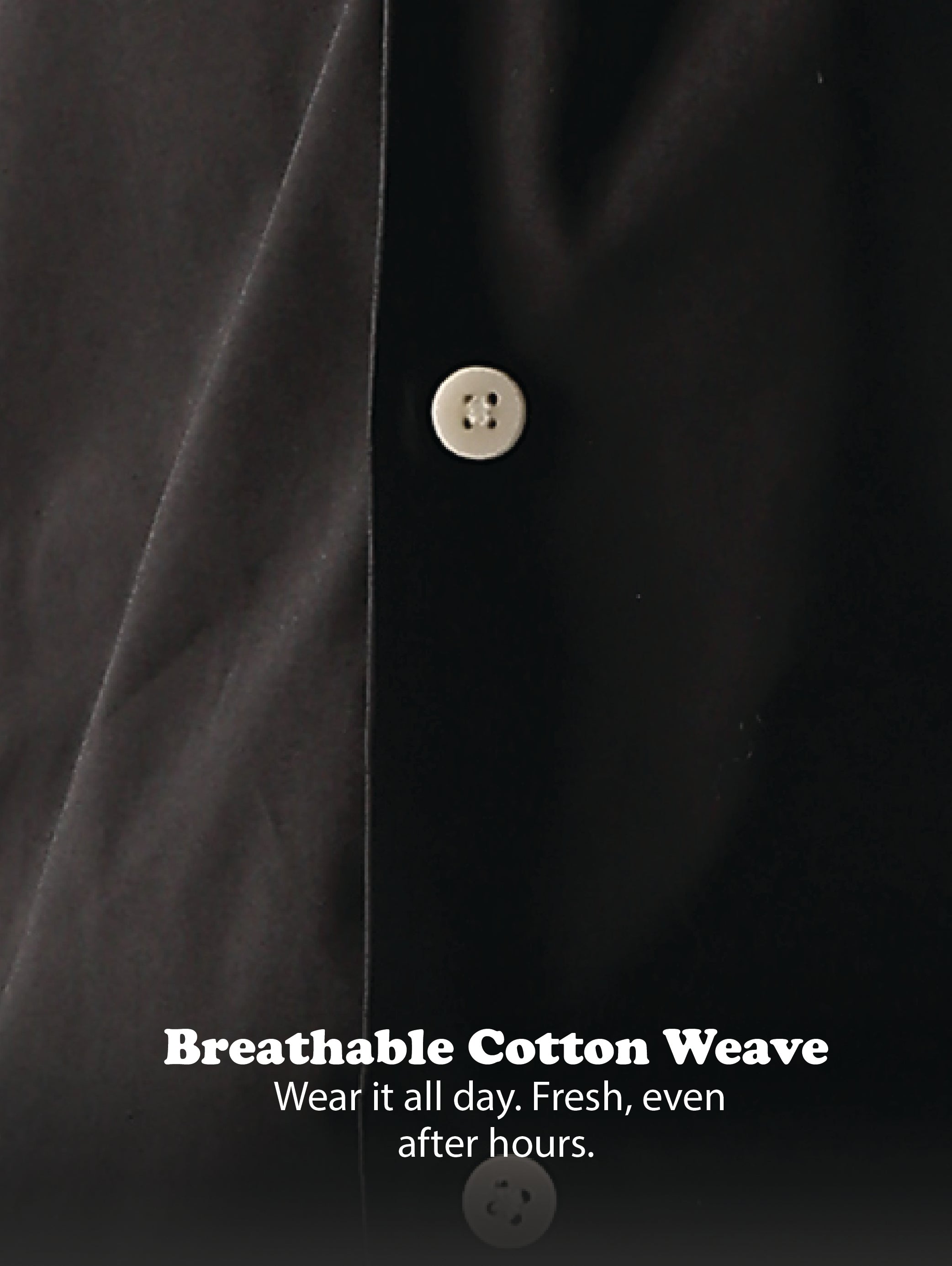 Men Black Cotton Slim Fit Shirt