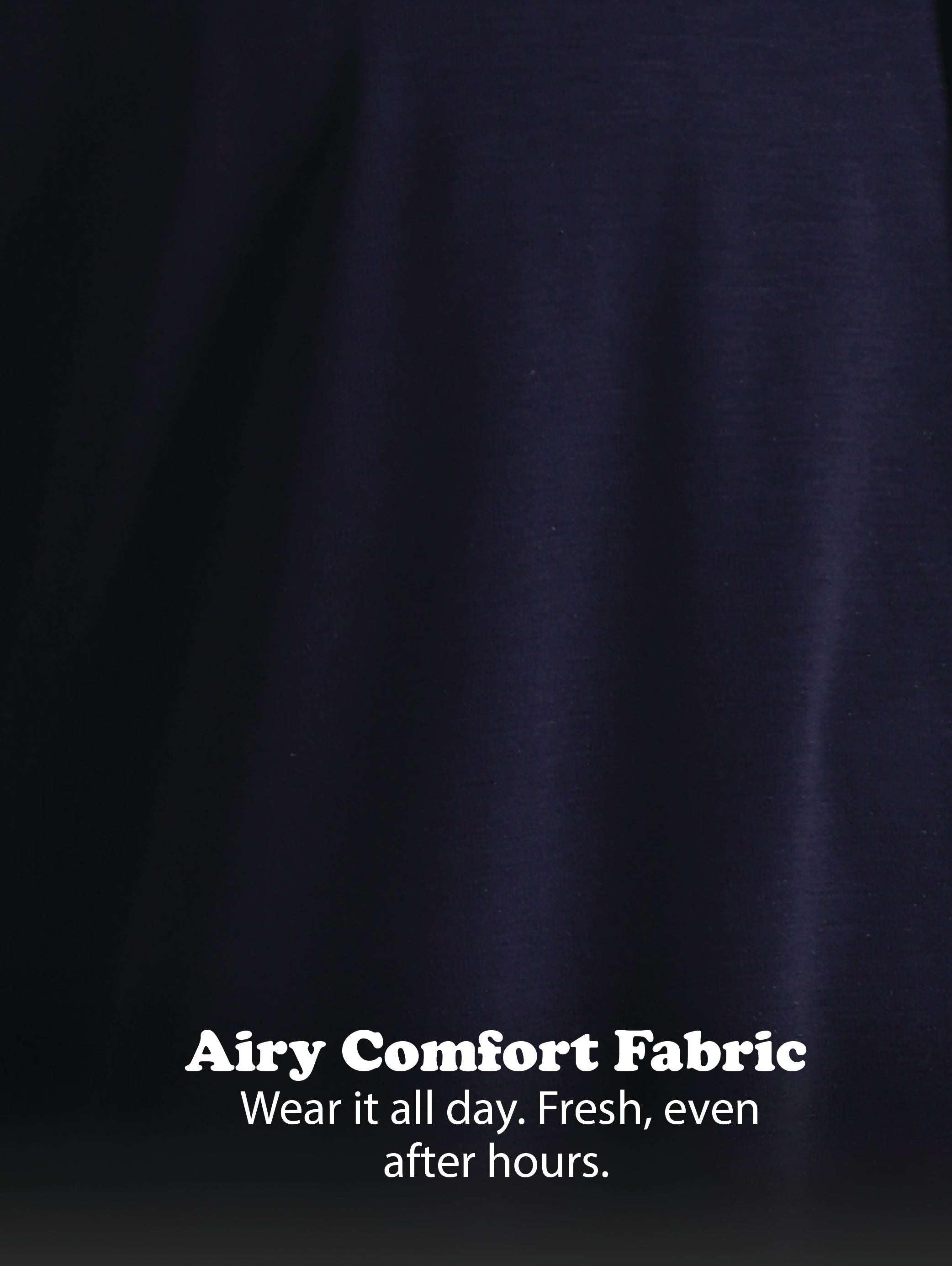 Men Navy Blue Knitted Slim Fit Shirt