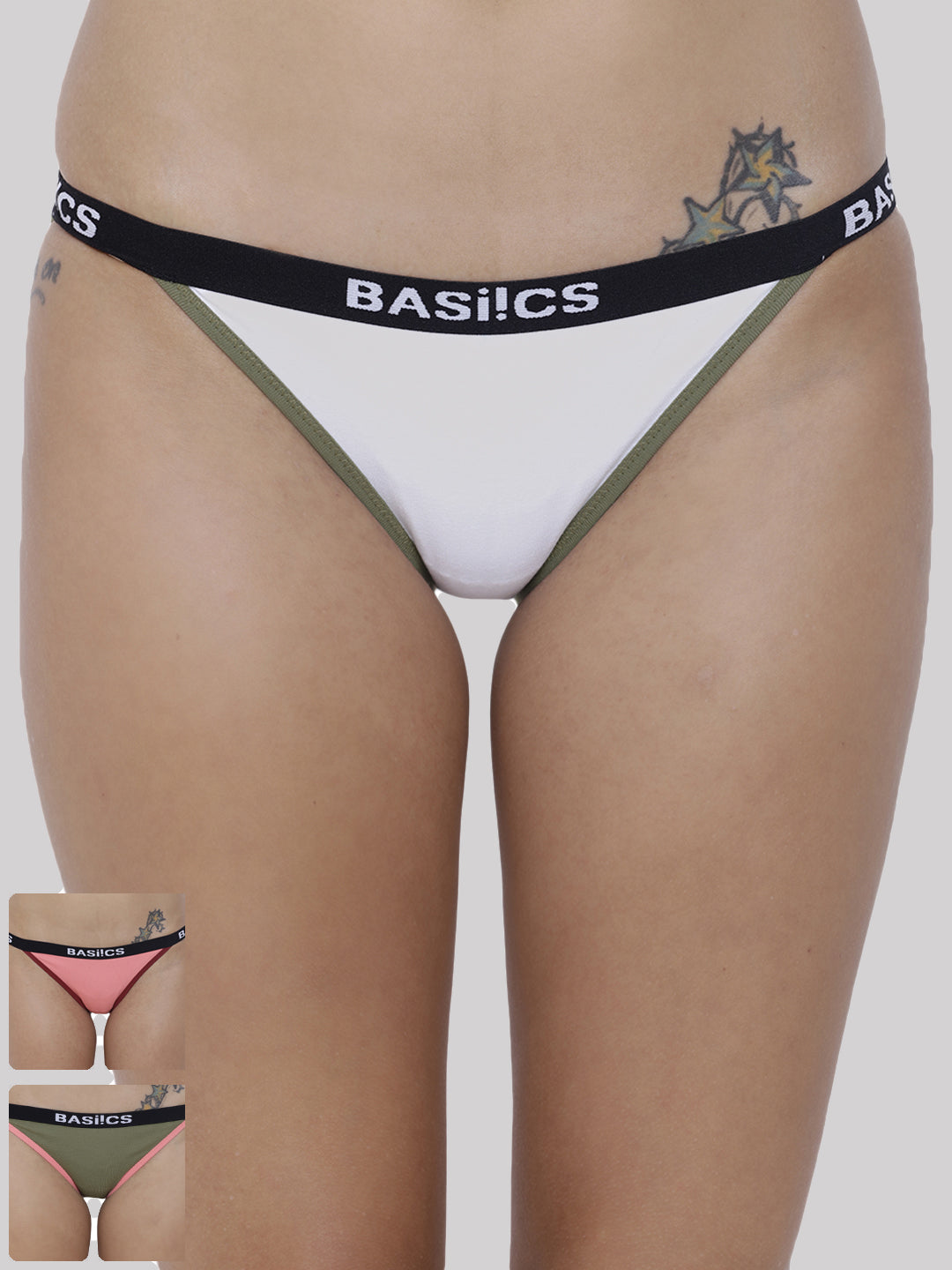Women Moda Fashionable Brief Panty Pack of 3