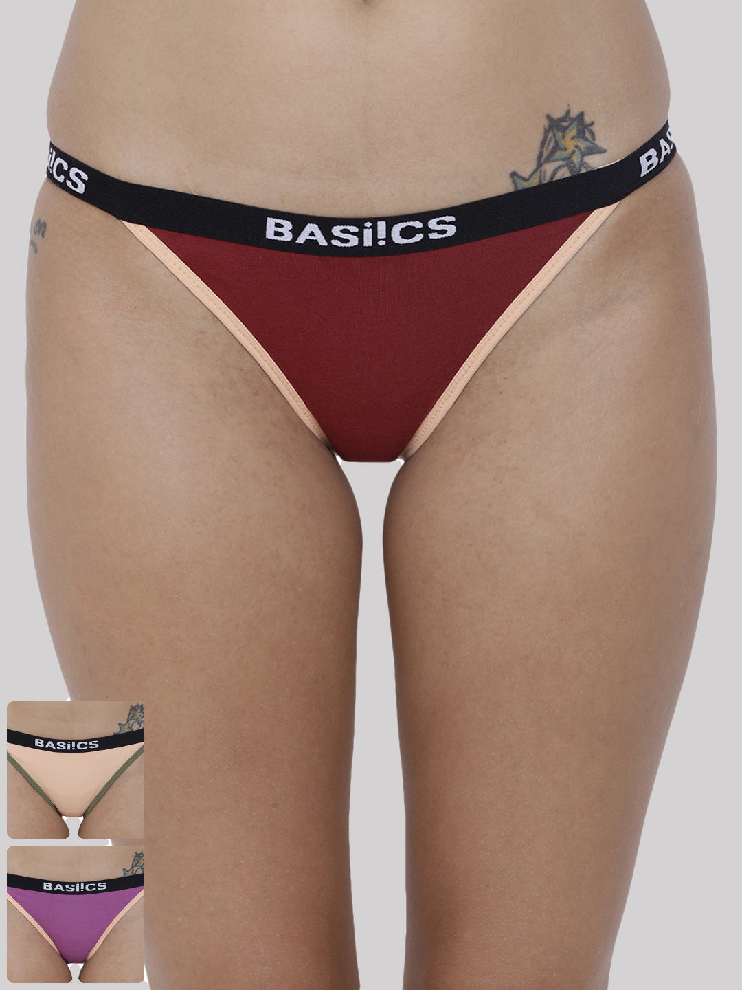 Women Moda Fashionable Brief Panty Pack of 3