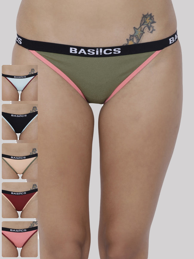 Women Moda Fashionable Brief Panty Pack of 6