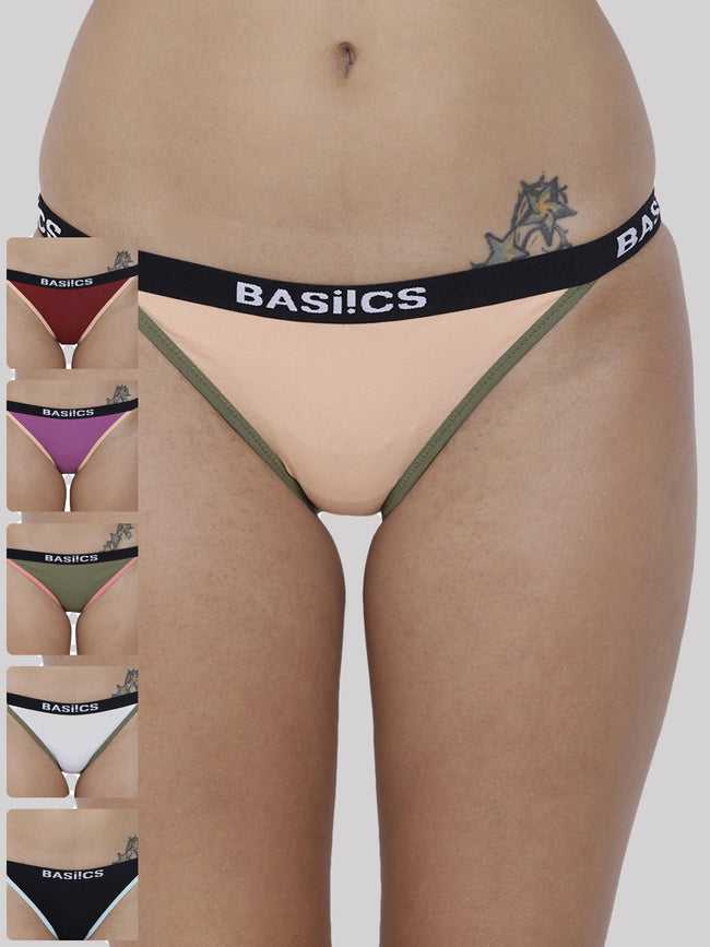 Women Moda Fashionable Brief Panty Pack of 6
