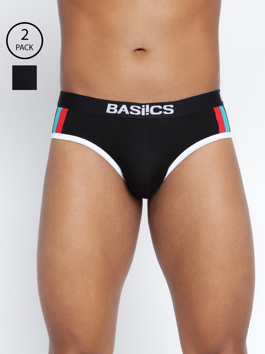 Men Double Striped Brief Pack of 2