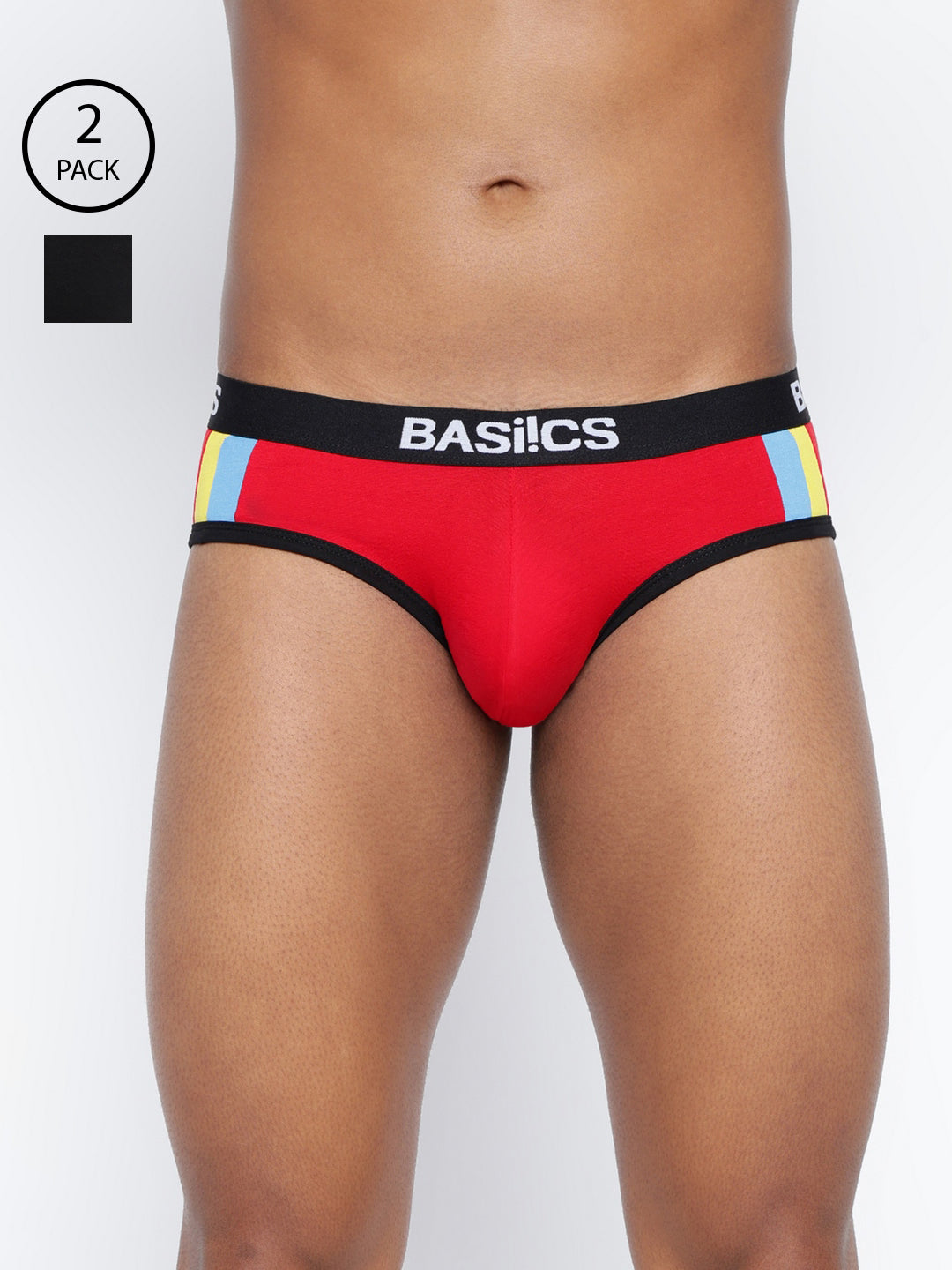 Men Double Striped Brief Pack of 2