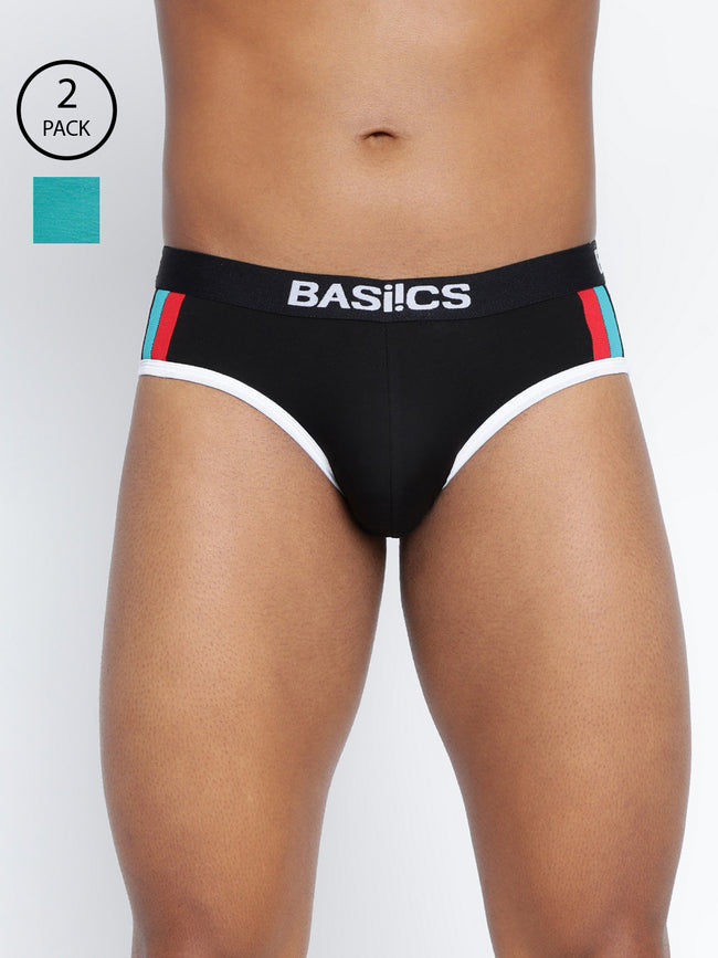 Men Double Striped Brief Pack of 2