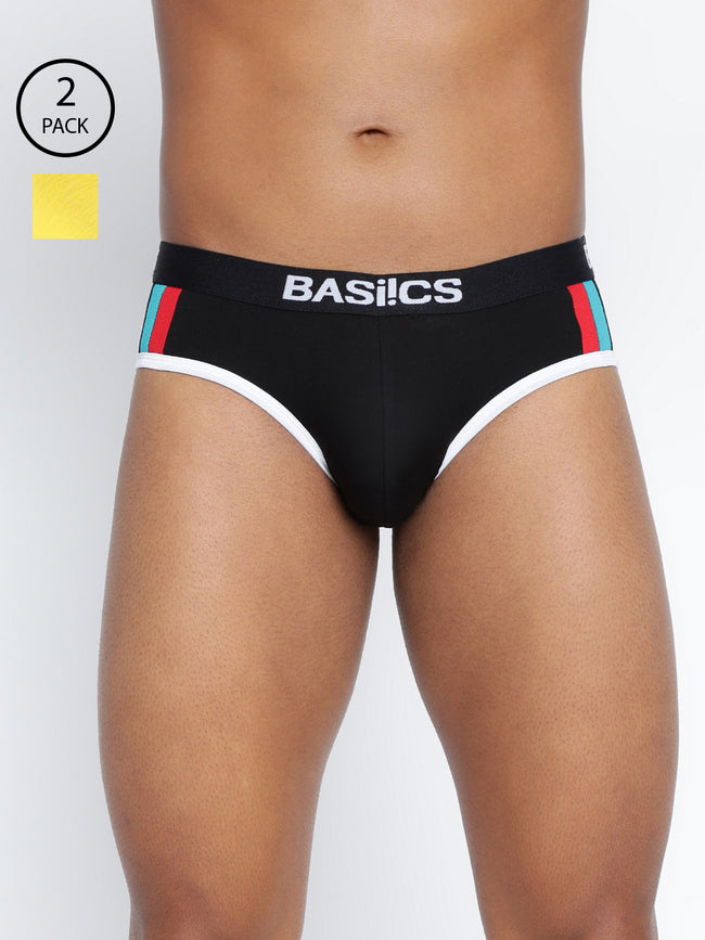 Men Double Striped Brief Pack of 2