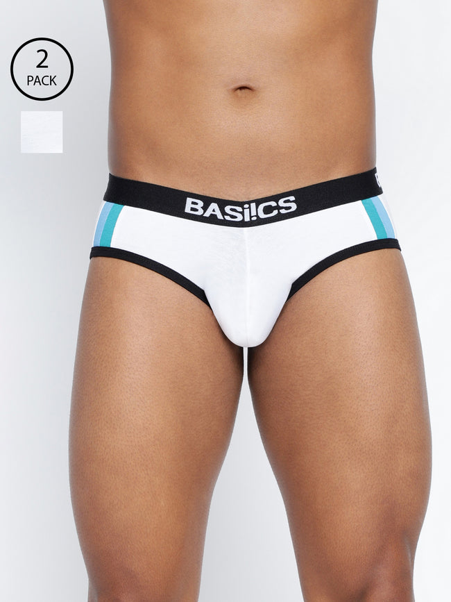 Men Double Striped Brief Pack of 2
