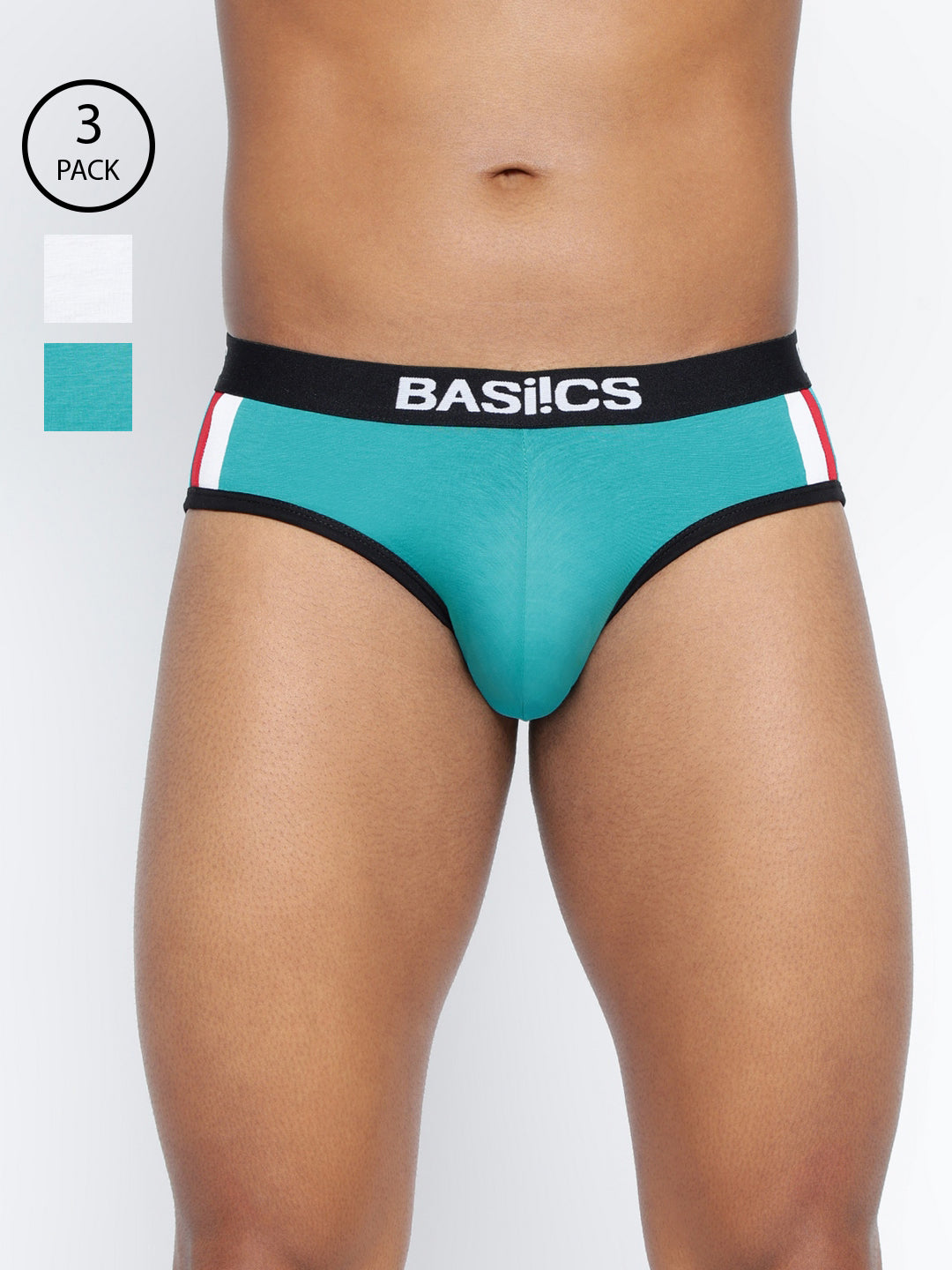 Men Double Striped Brief Pack of 3