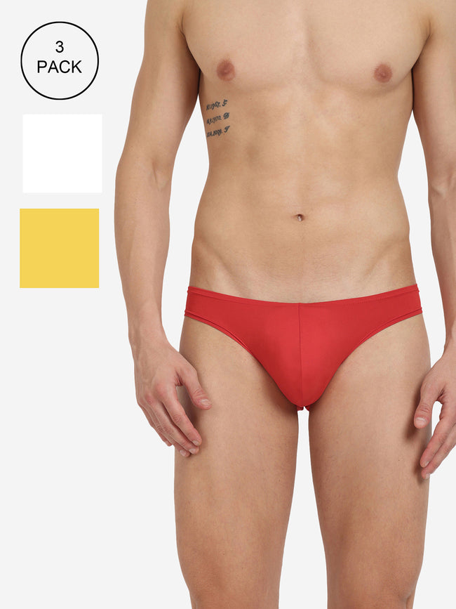 Men Semi-Seamless Featherlight Brief Pack of 3