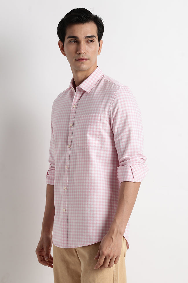 Men Classic Oxford Check Shirt