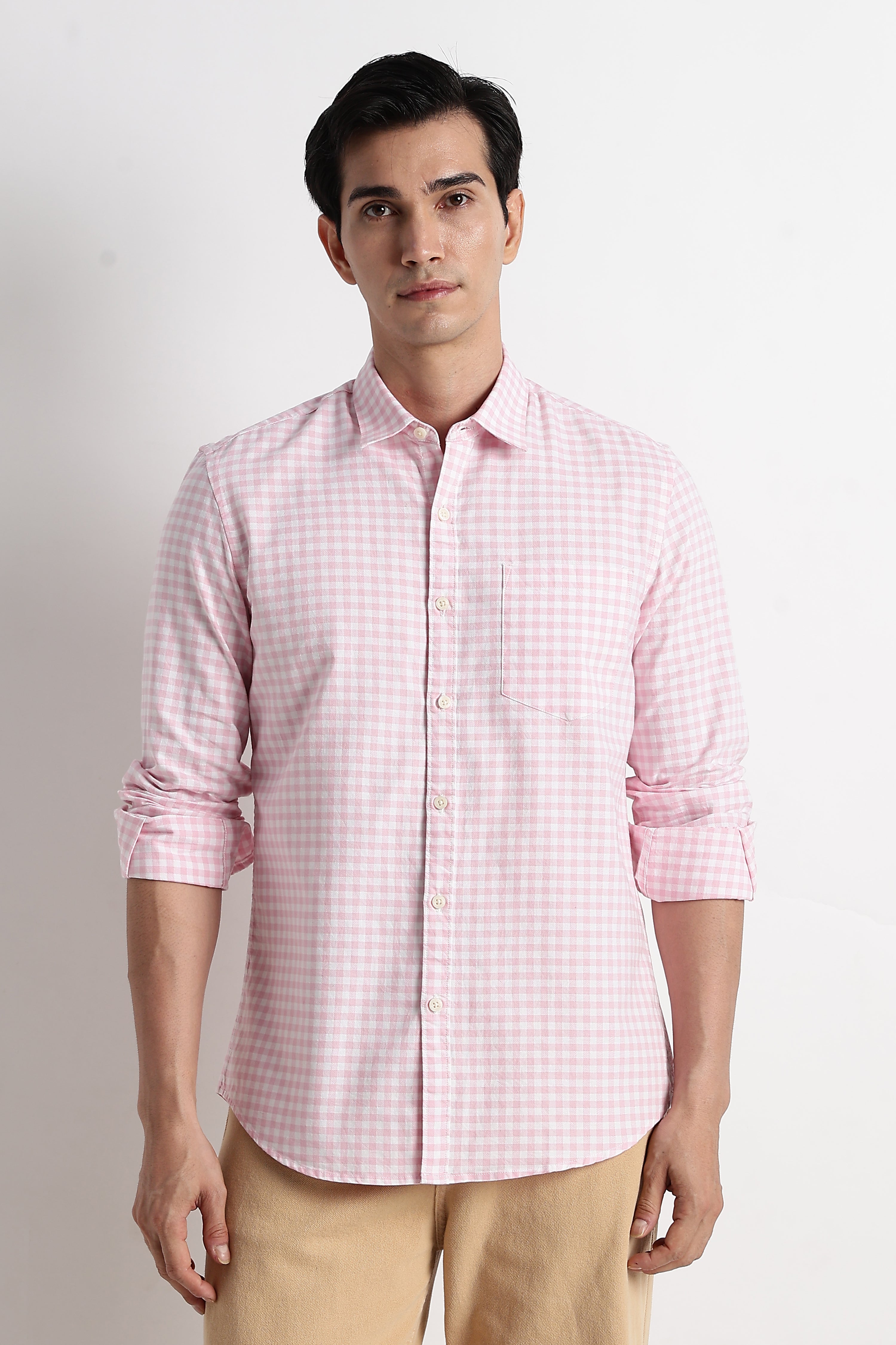 Men Classic Oxford Check Shirt