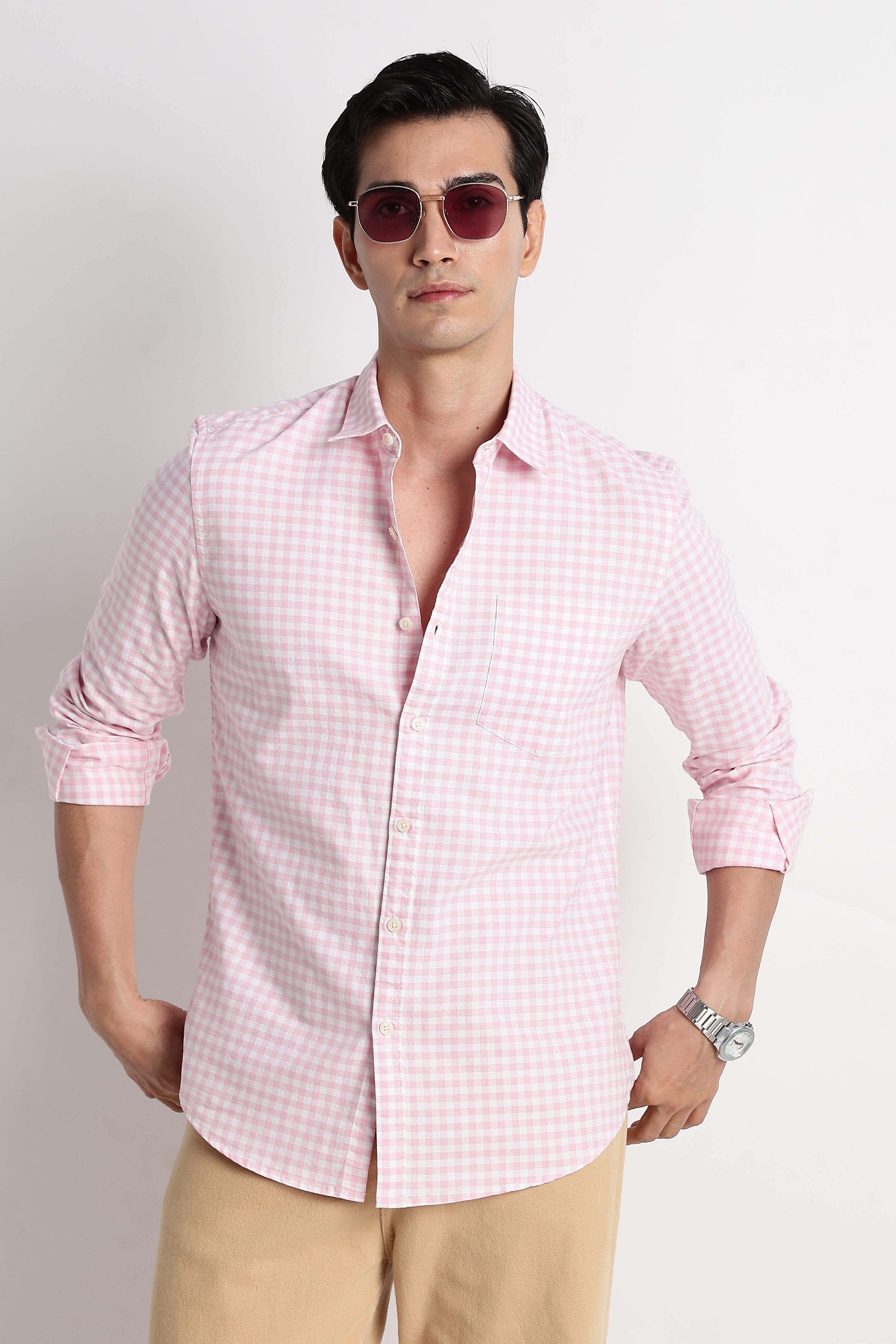 Men Classic Oxford Check Shirt
