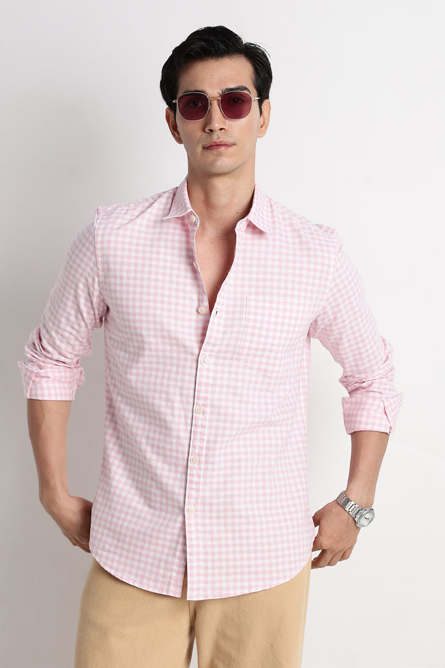 Men Classic Oxford Check Shirt