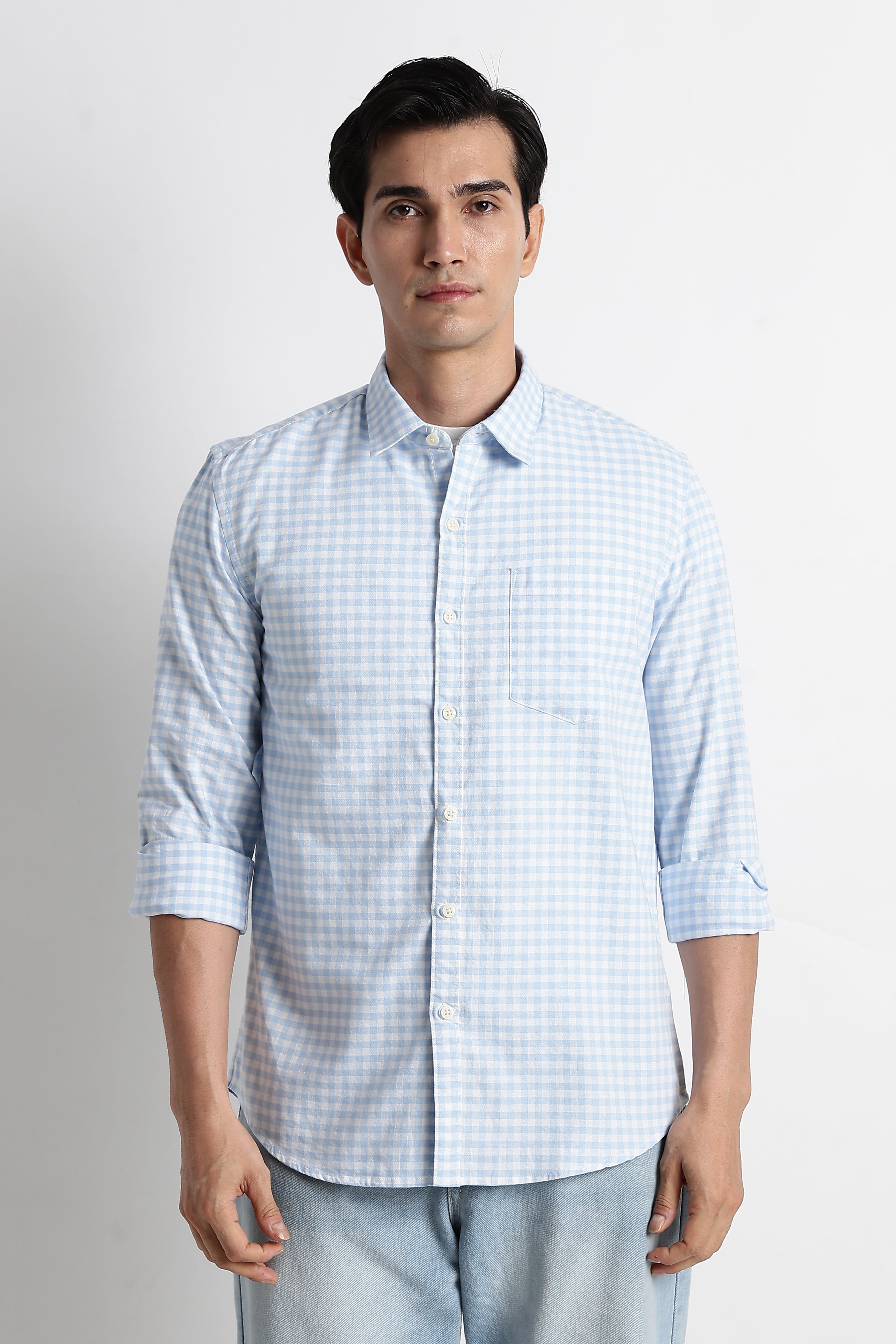 Men Classic Oxford Check Shirt